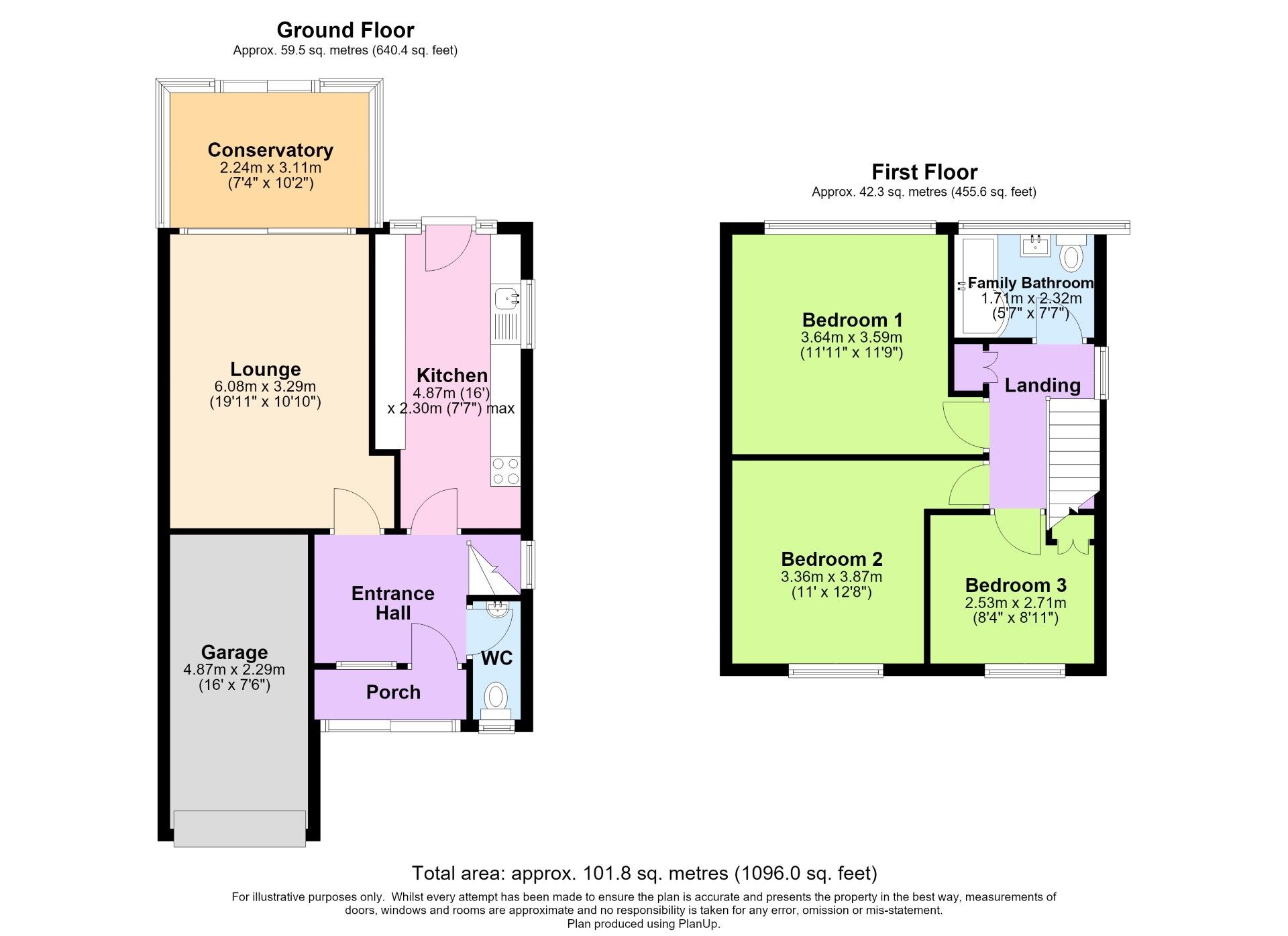 Floorplan of 3 bedroom Semi Detached House for sale, Alice Close, Bedworth, Warwickshire, CV12