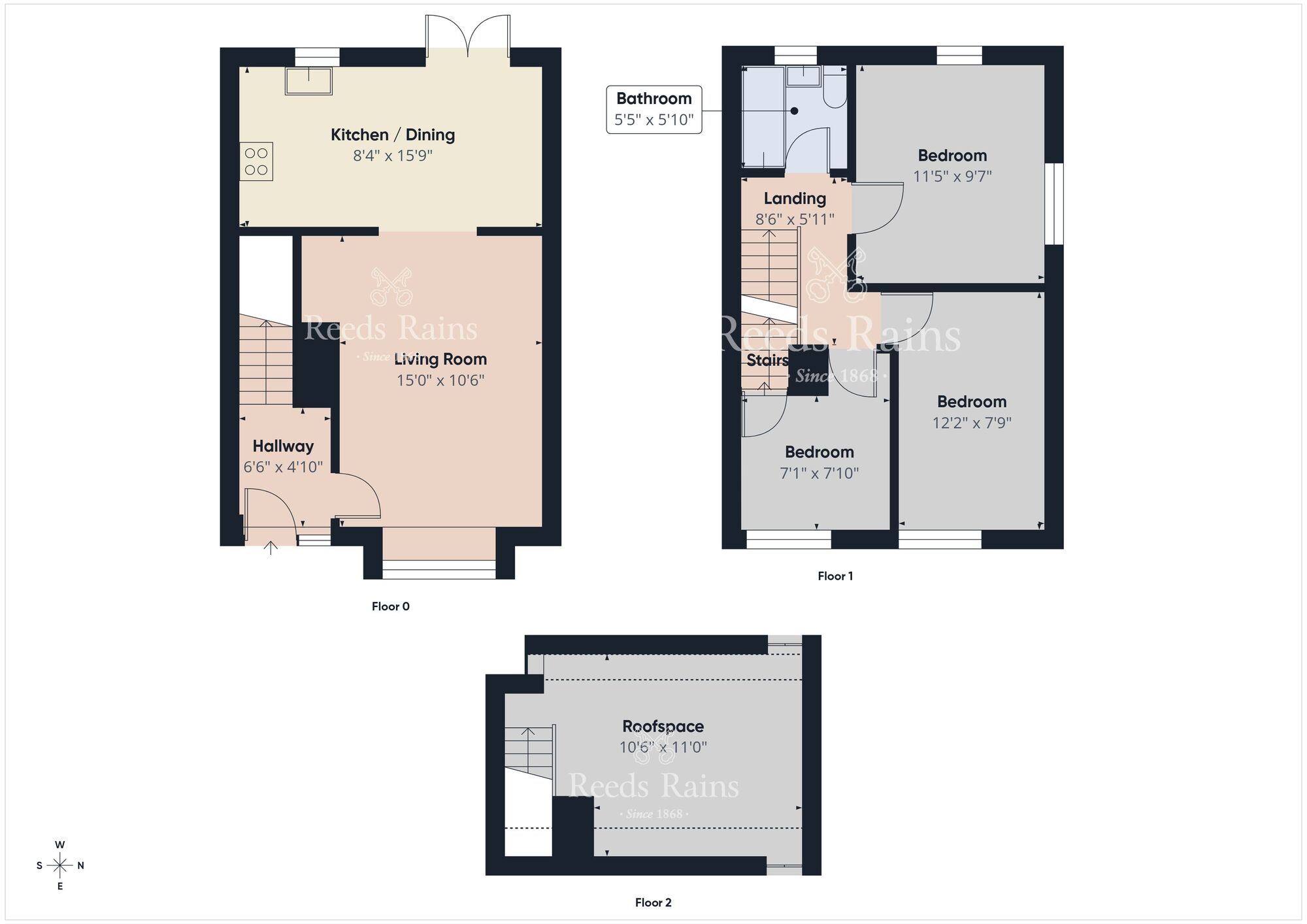 Floorplan of 3 bedroom Mid Terrace House to rent, Drumadoon Drive, Dundonald, Belfast, BT16