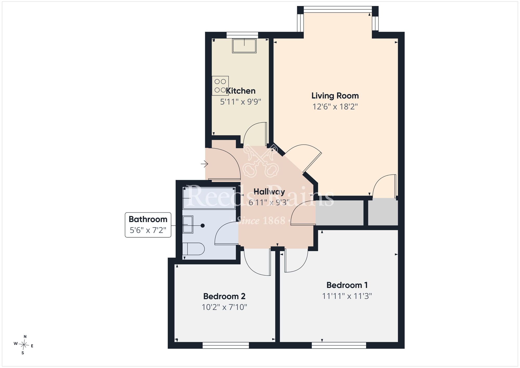 Floorplan of 2 bedroom Flat to rent, Belmont Road, Belfast, BT4