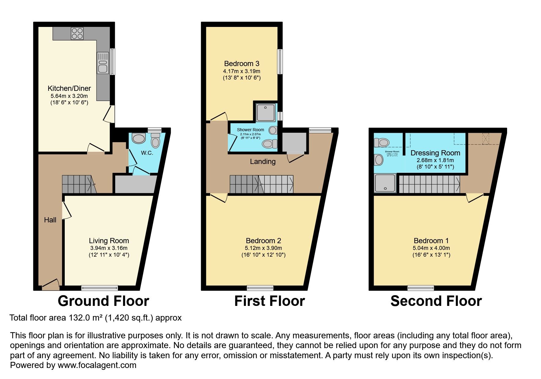 Floorplan of 3 bedroom Mid Terrace House for sale, Donegall Avenue, Belfast, County Antrim, BT12