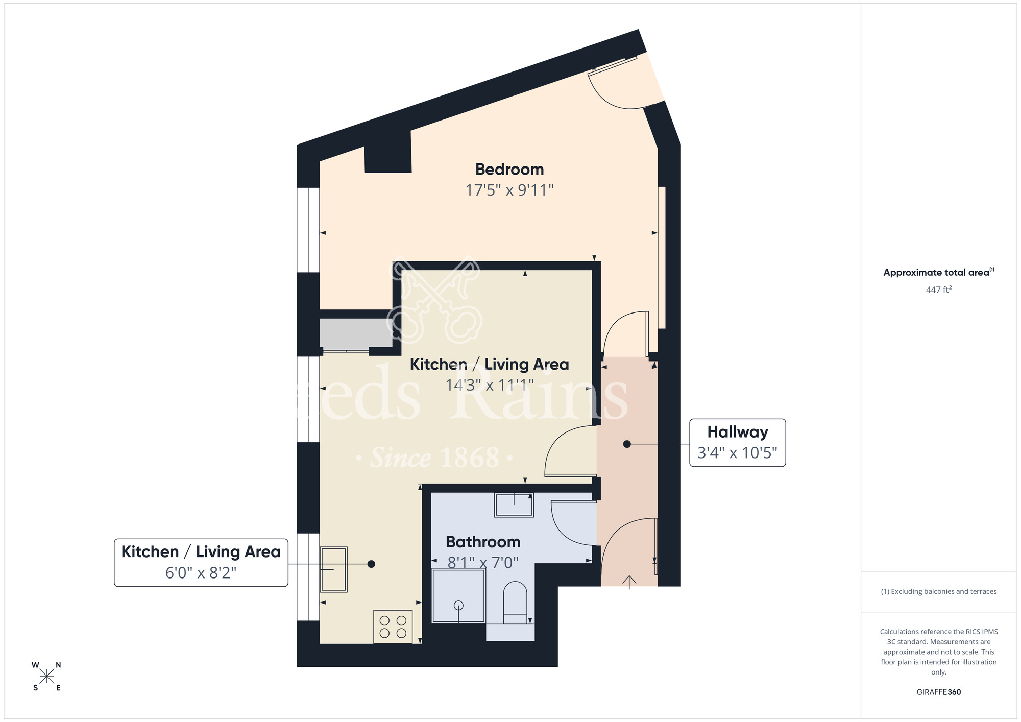 Floorplan of 1 bedroom Flat for sale, Alfred Street, Belfast, County Antrim, BT2