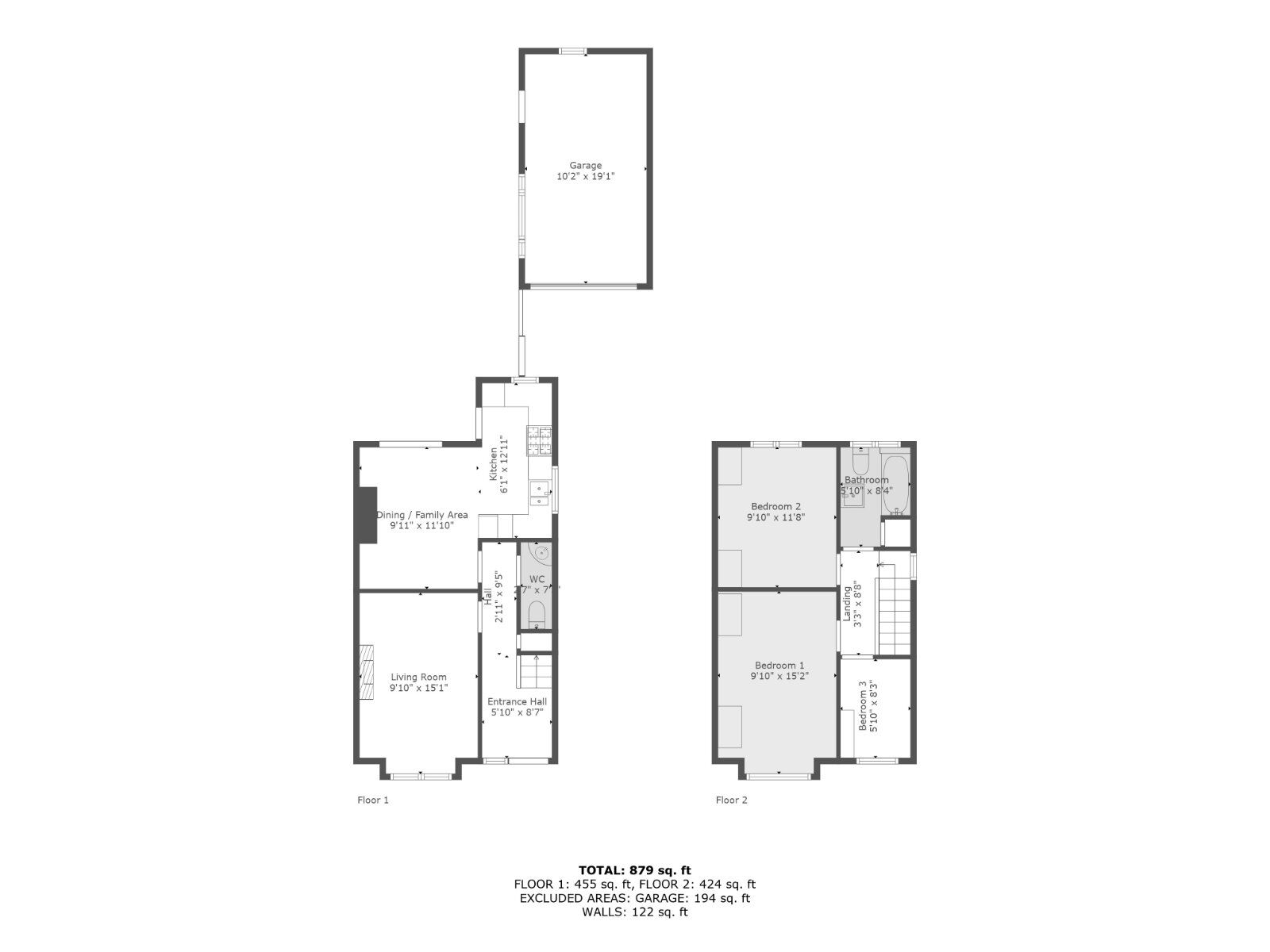 Floorplan of 3 bedroom Semi Detached House for sale, Galwally Avenue, Belfast, BT8