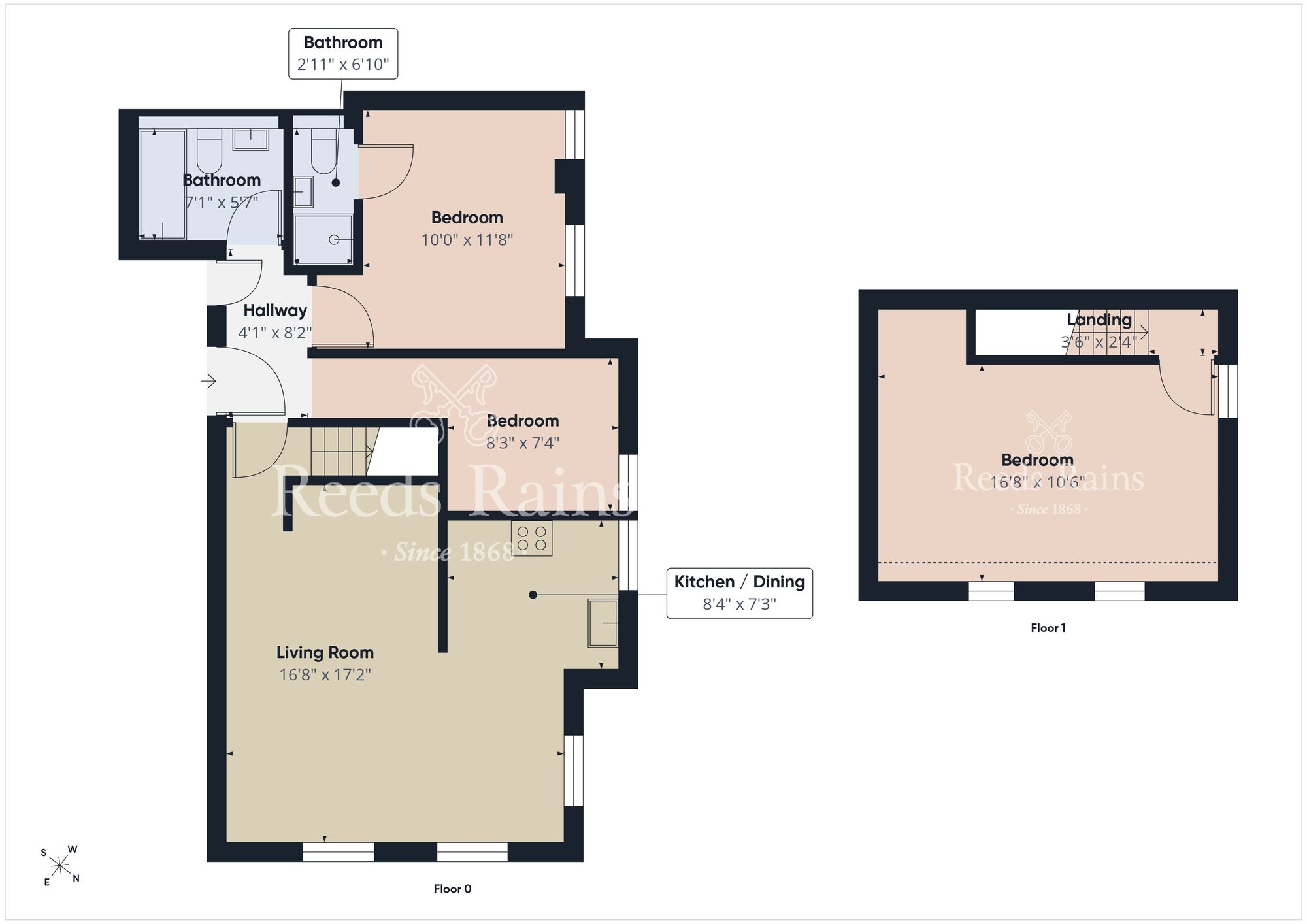 Floorplan of 3 bedroom Flat to rent, Rugby Parade, Belfast, County Antrim, BT7
