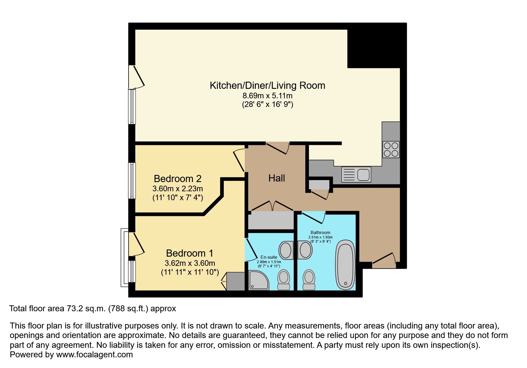 Floorplan of 2 bedroom  Flat for sale, Tates Avenue, Belfast, BT9