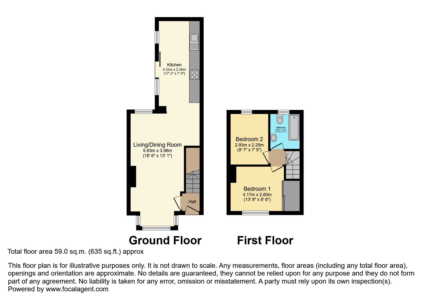 Floorplan of 2 bedroom Mid Terrace House for sale, Lismain Street, Belfast, County Antrim, BT6