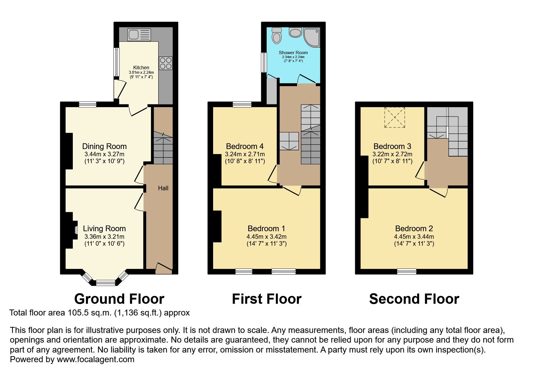 Floorplan of 4 bedroom Mid Terrace House for sale, Agincourt Avenue, Belfast, BT7