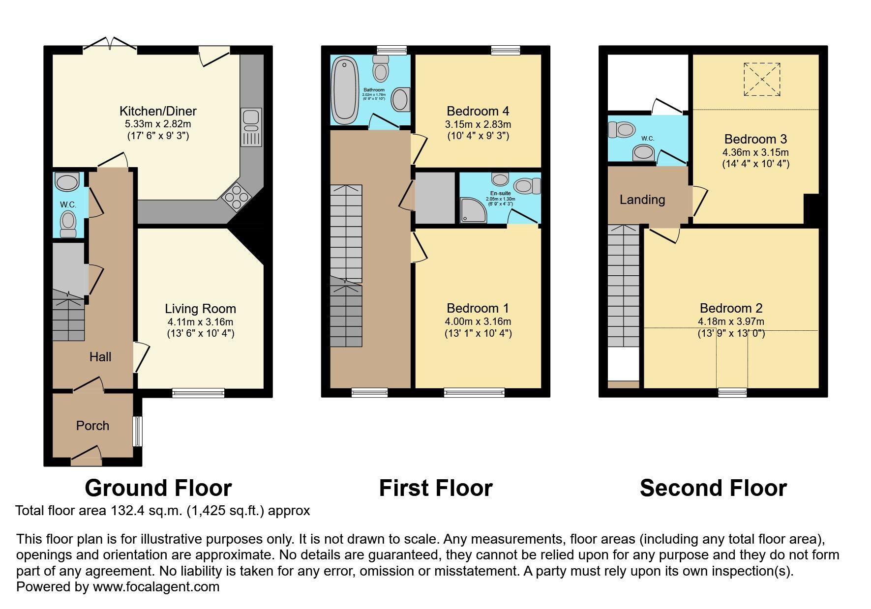 Floorplan of 4 bedroom Mid Terrace House for sale, Ballylesson Road, Lisburn, County Down, BT27