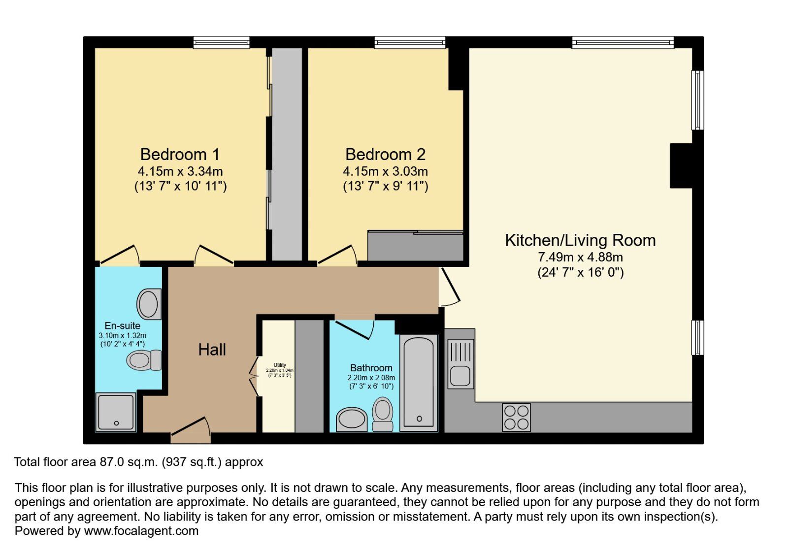 Floorplan of 2 bedroom  Flat for sale, Ormeau Road, Belfast, BT7