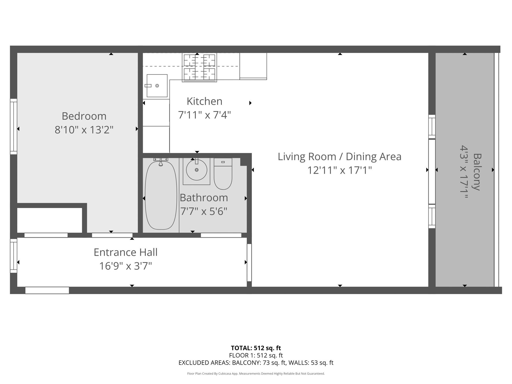 Floorplan of 1 bedroom  Flat for sale, Bridge End, Belfast, County Antrim, BT5