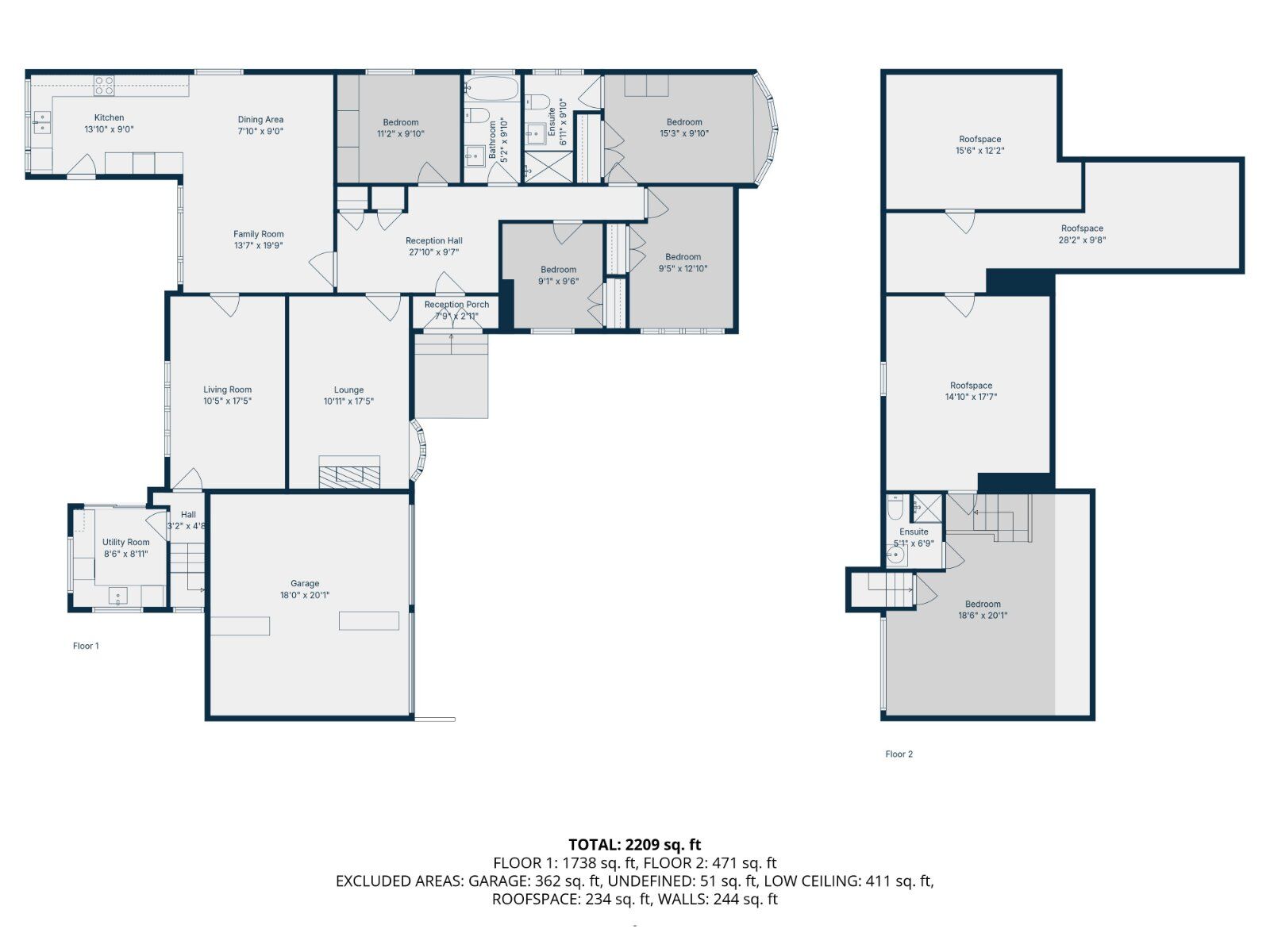 Floorplan of 5 bedroom Detached House for sale, Gracemount Park, Off Cairnshill Road, Belfast, BT8