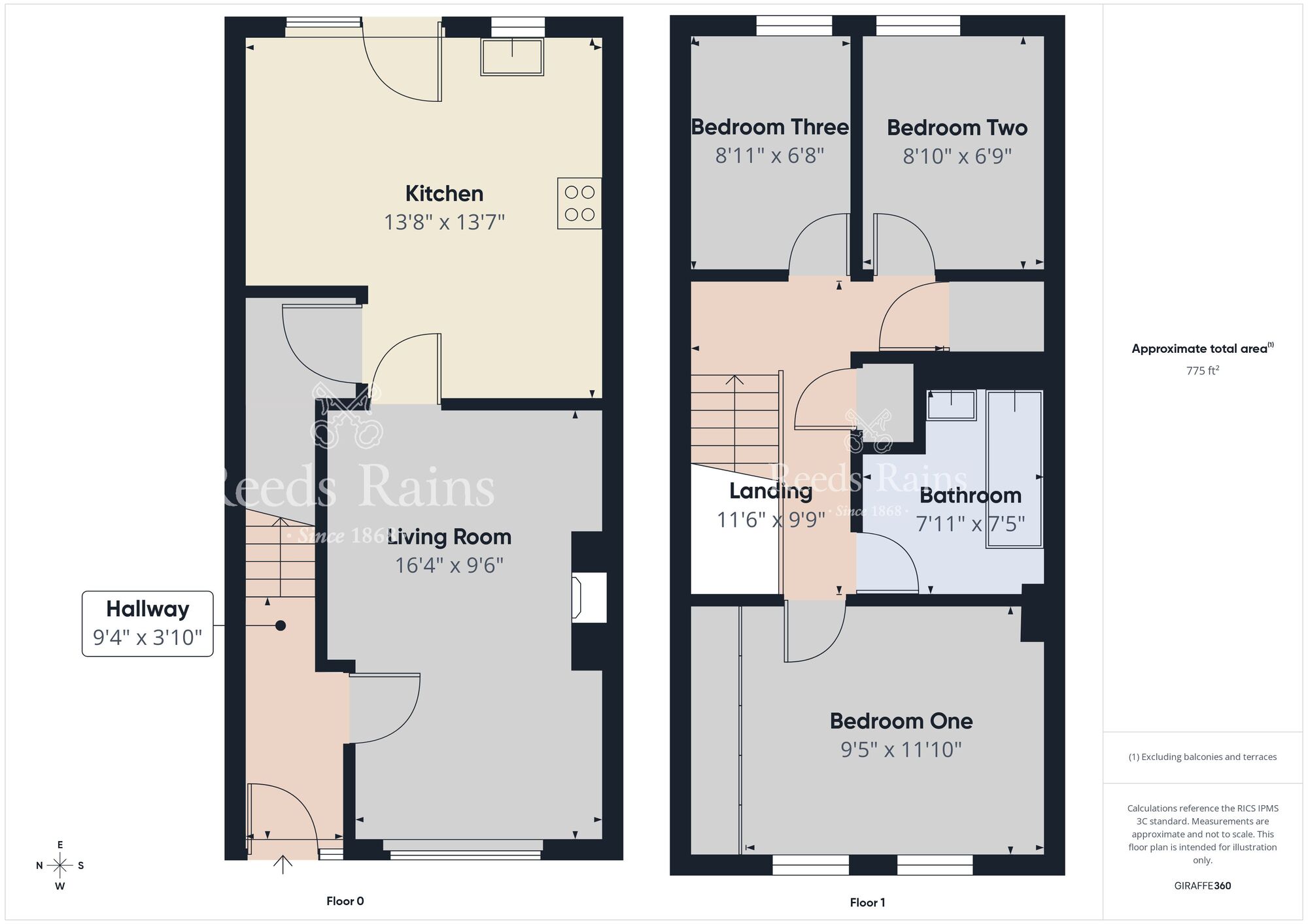 Floorplan of 3 bedroom Mid Terrace House for sale, Rotterdam Court, Belfast, County Antrim, BT5