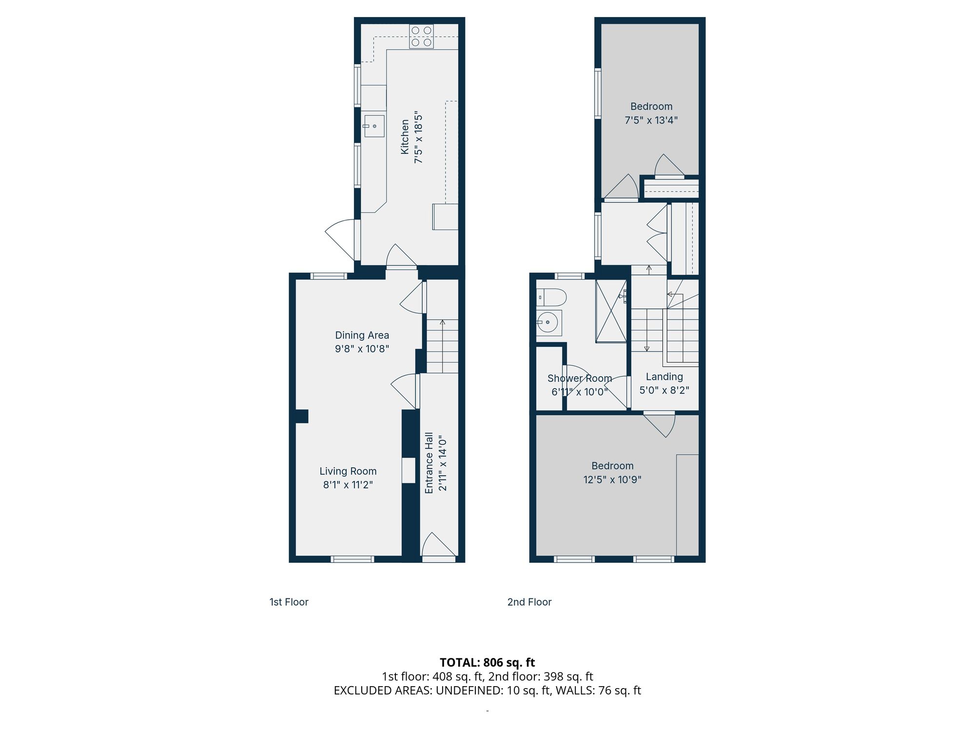Floorplan of 2 bedroom Mid Terrace House for sale, Donegall Avenue, Belfast, BT12