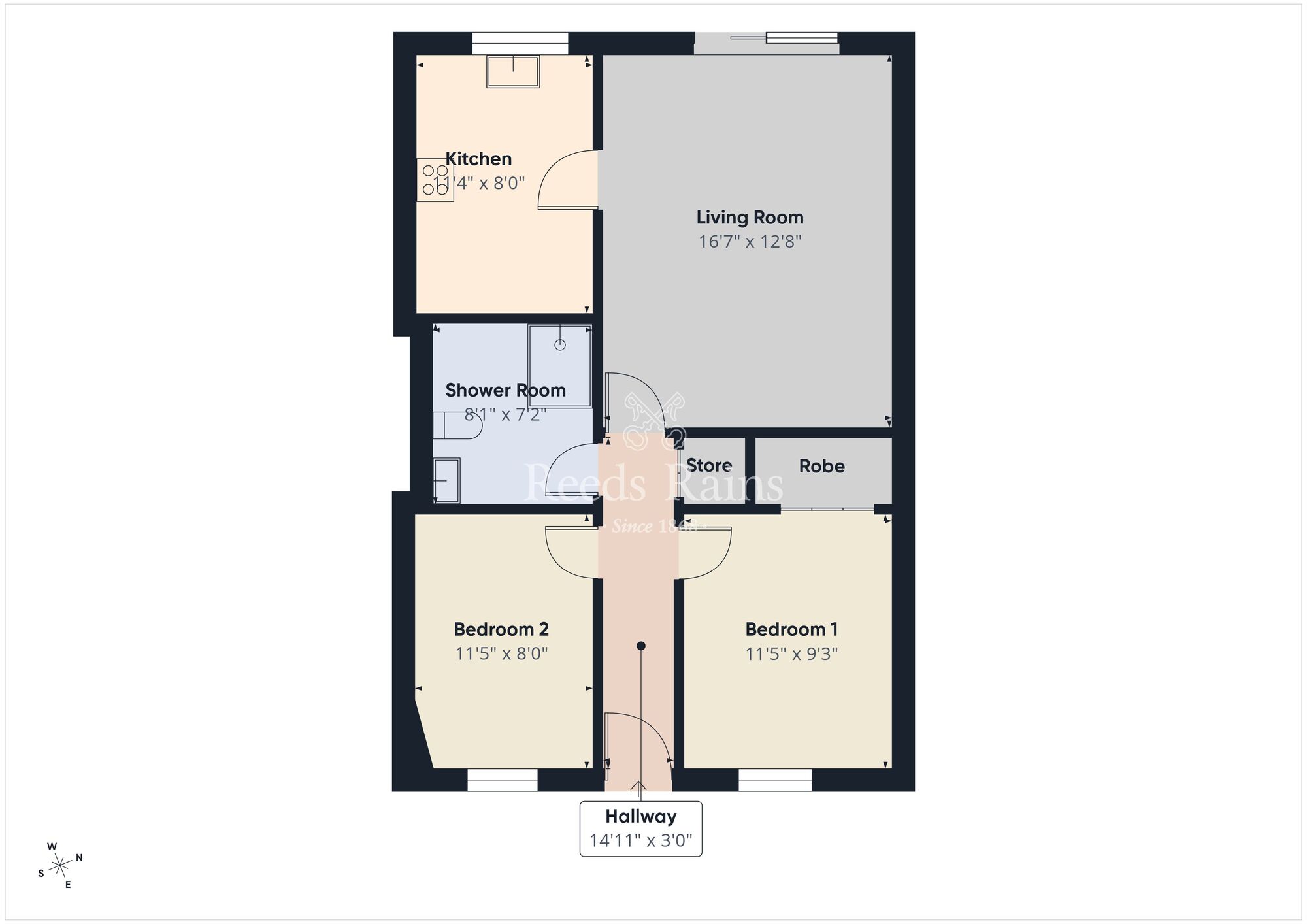 Floorplan of 2 bedroom Flat to rent, Knockbreda Road, Rosetta, Belfast, BT6