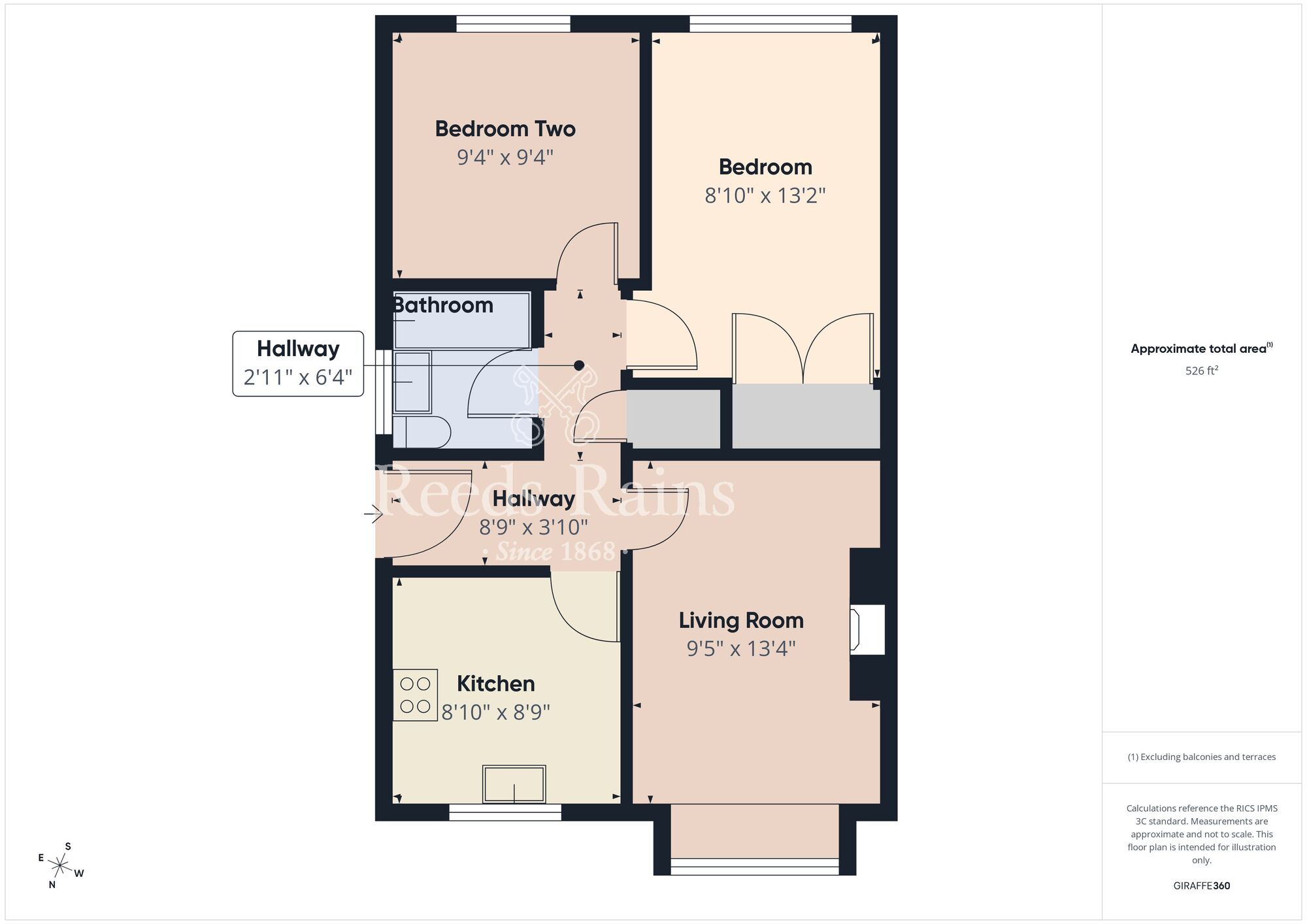 Floorplan of 2 bedroom Semi Detached Bungalow for sale, Kinnegar Road, Belfast, County Antrim, BT10