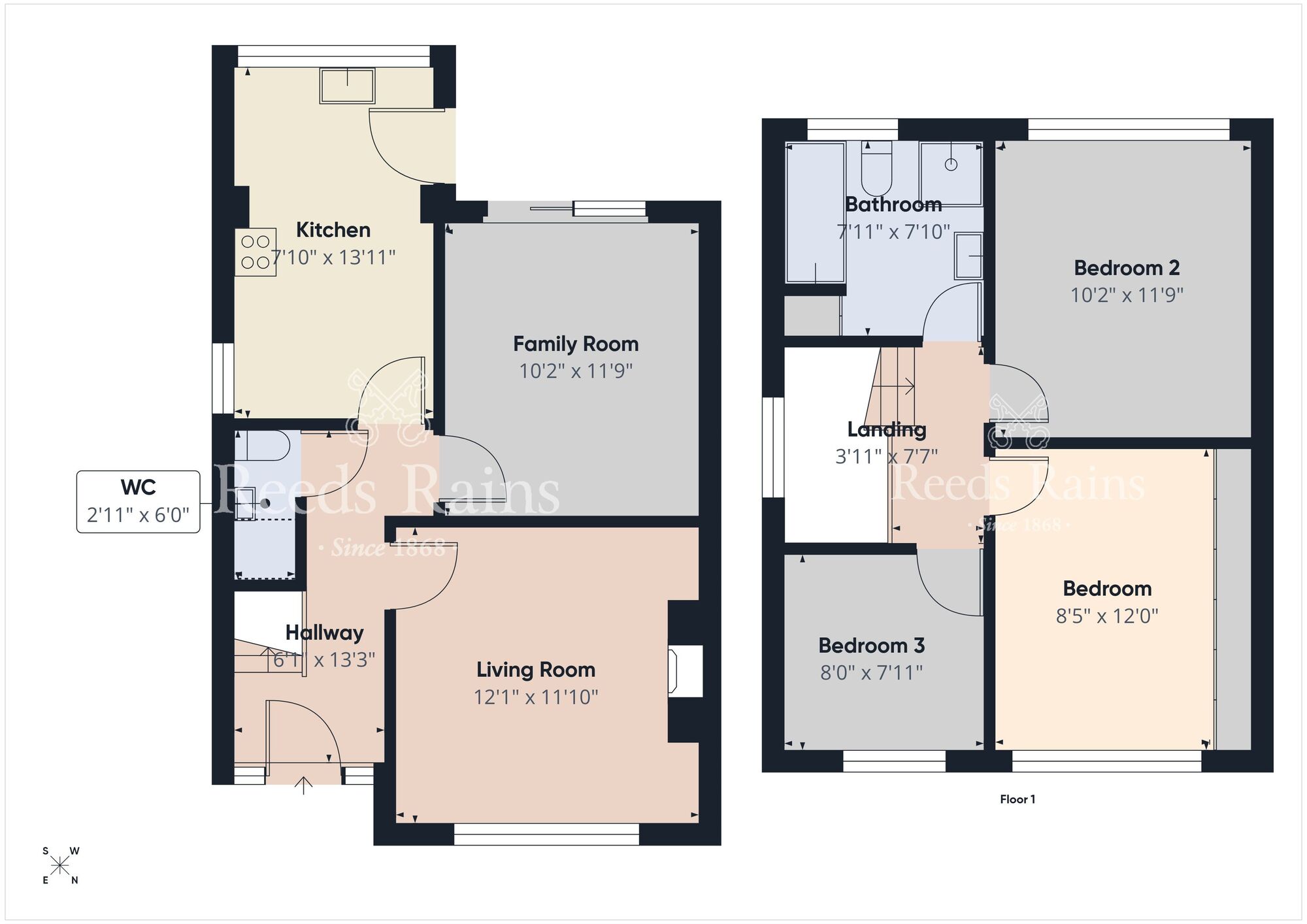 Floorplan of 3 bedroom Semi Detached House for sale, Burnside Avenue, Four Winds, Belfast, BT8