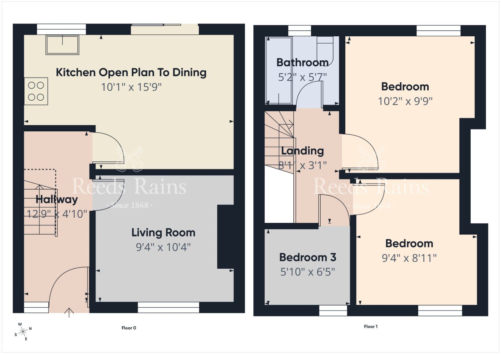 Floorplan of 3 bedroom Mid Terrace House for sale, Timbey Park, Ormeau, Belfast, BT7