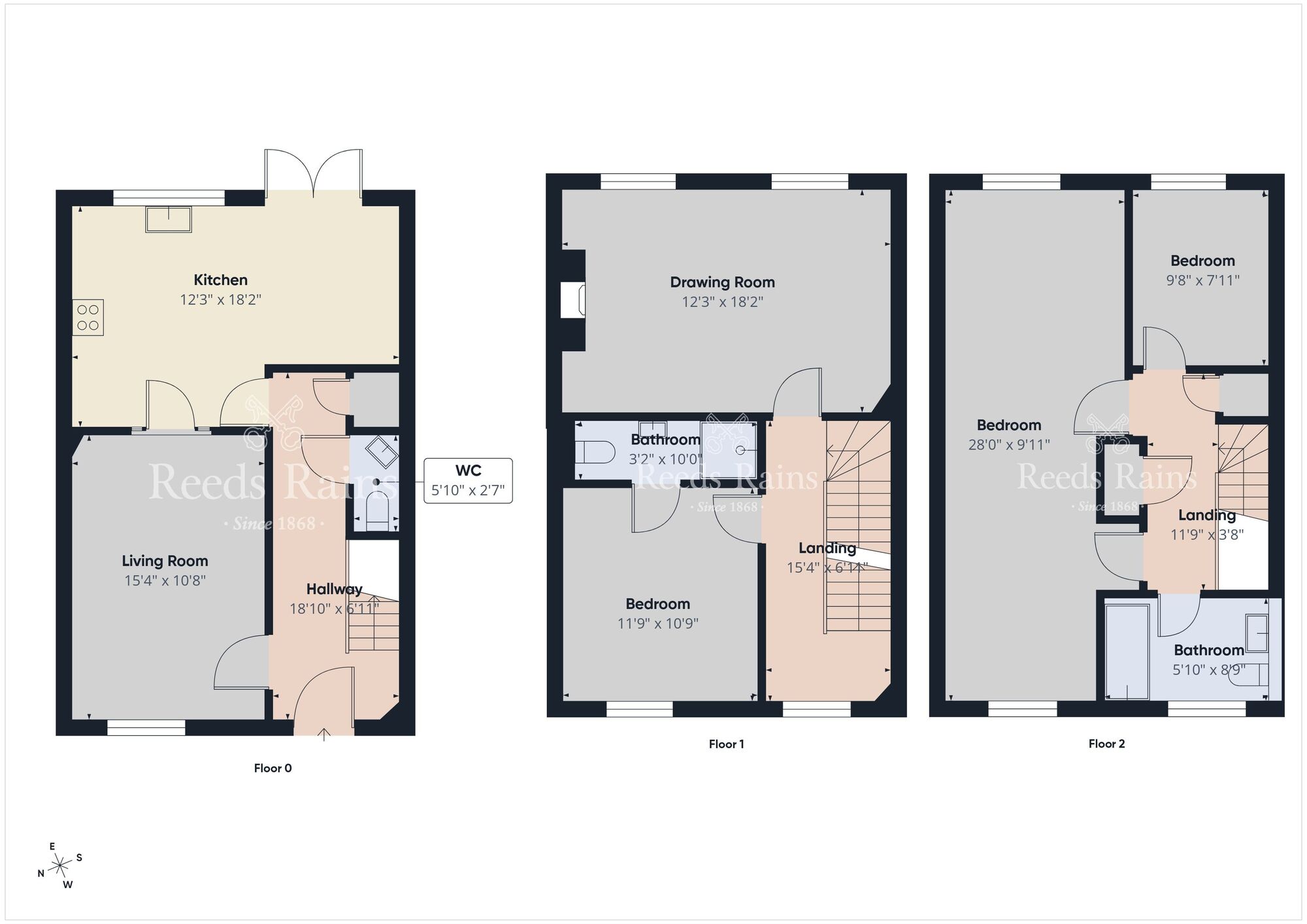 Floorplan of 3 bedroom Mid Terrace House to rent, Park Lane Gate, Hillsborough, BT26