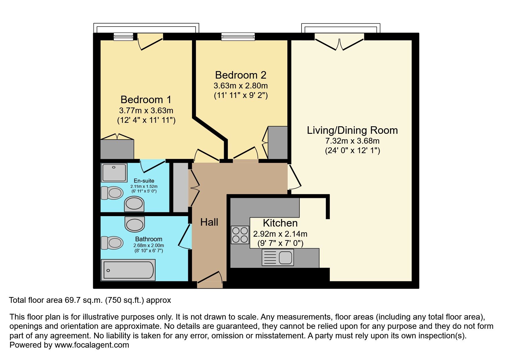 Floorplan of 2 bedroom Flat for sale, Tates Avenue, Belfast, BT9