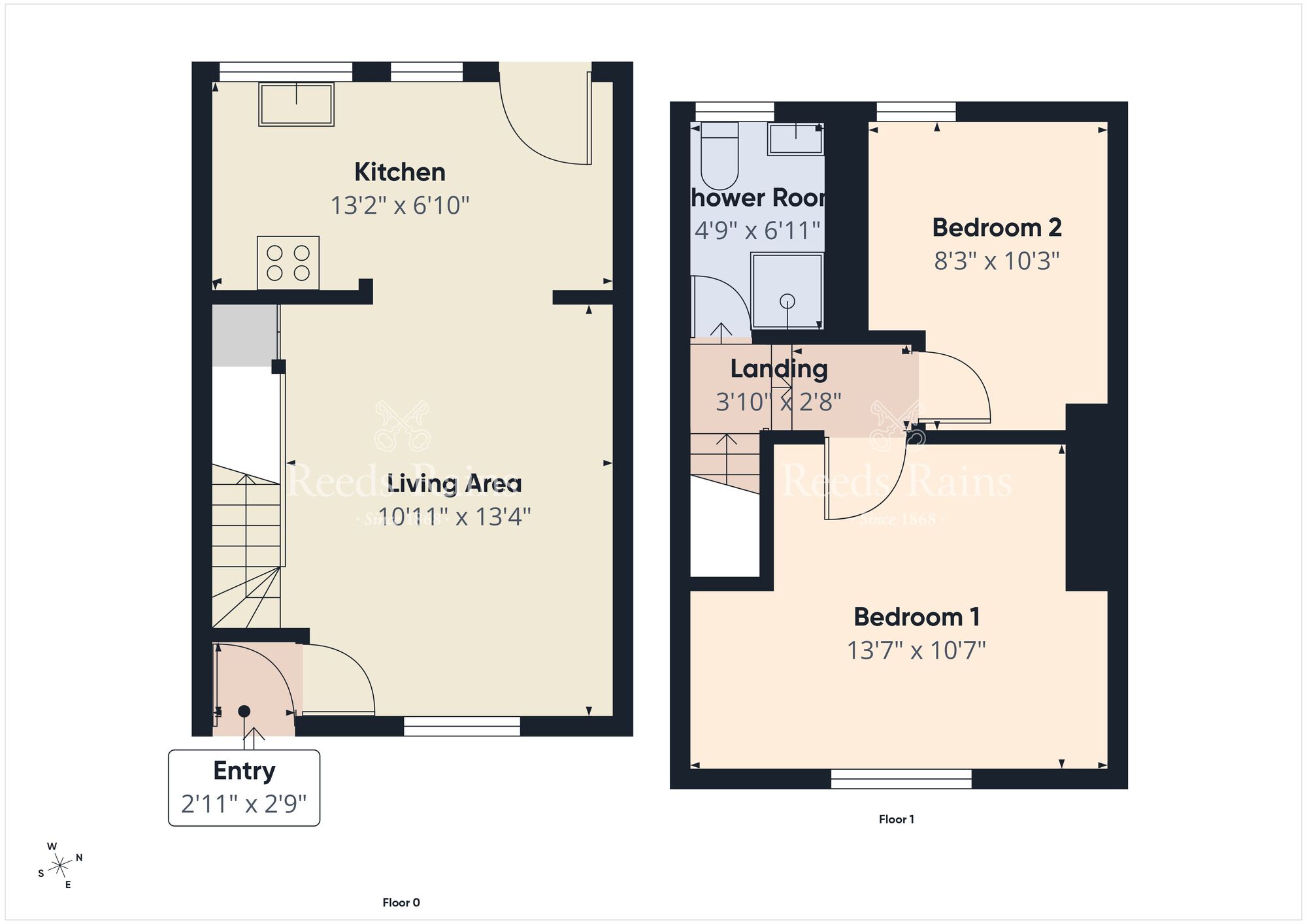 Floorplan of 2 bedroom Mid Terrace House for sale, Fernwood Street, Ormeau, Belfast, BT7