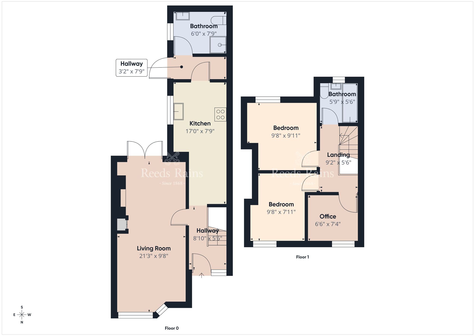 Floorplan of 3 bedroom Mid Terrace House for sale, Delhi Street, Ormeau, Belfast, BT7