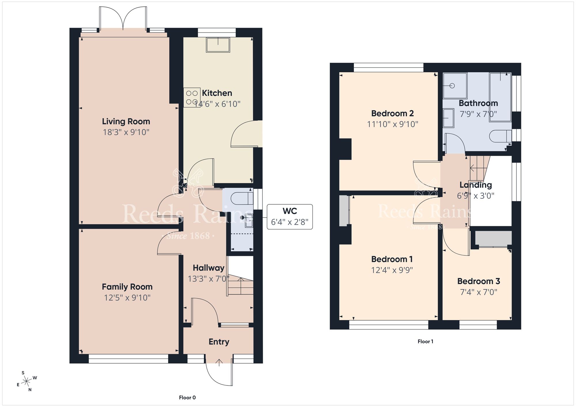 Floorplan of 3 bedroom Semi Detached House for sale, Cricklewood Park, Stranmillis, Belfast, BT9