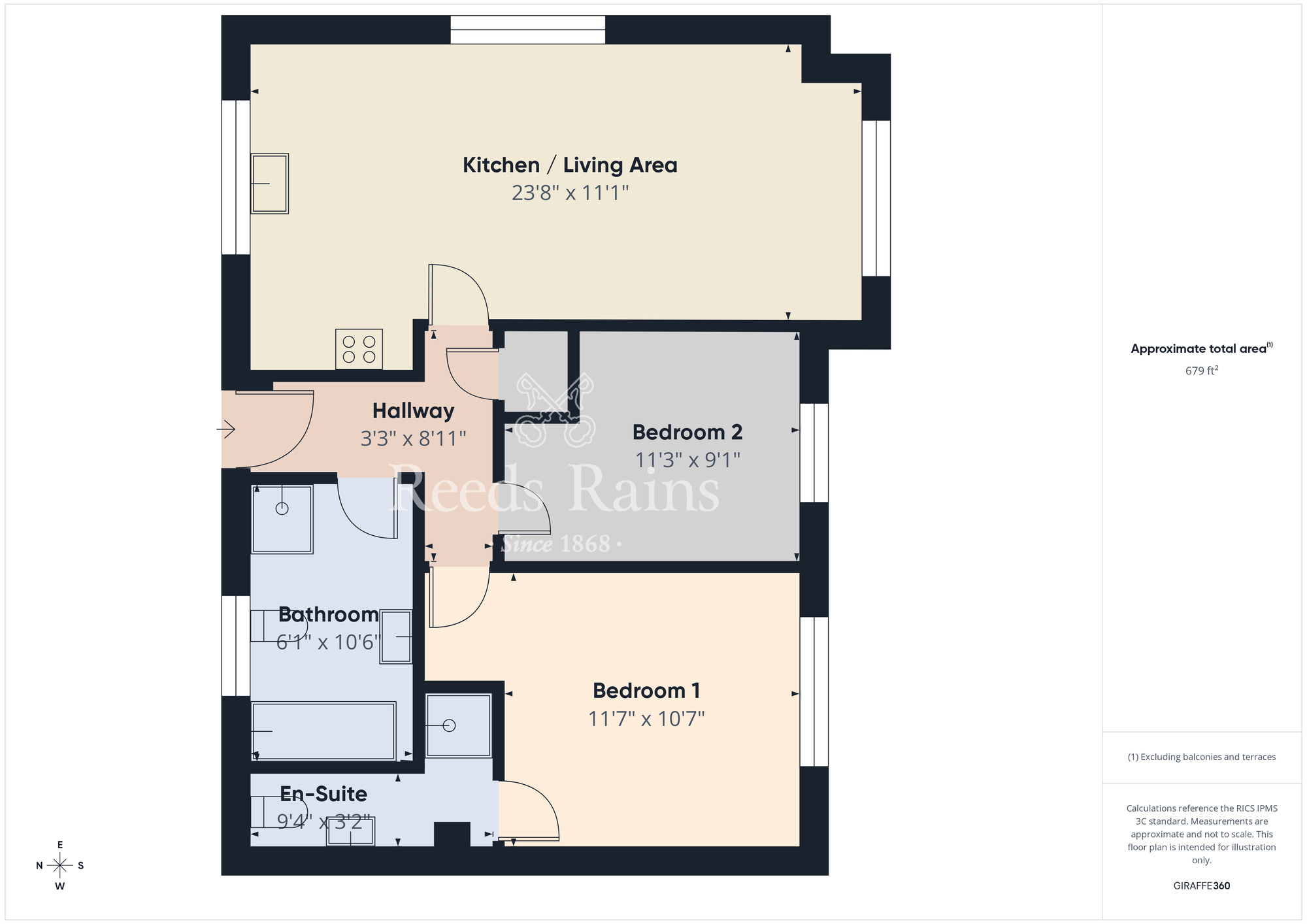 Floorplan of 2 bedroom Flat for sale, Stewartstown Road, Belfast, County Antrim, BT11