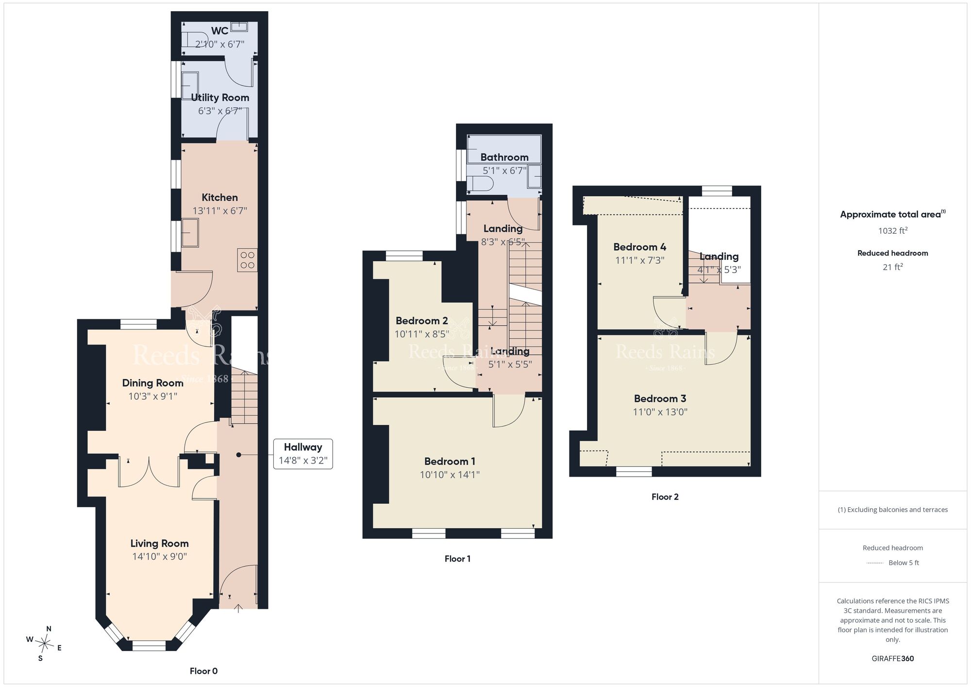 Floorplan of 4 bedroom Mid Terrace House for sale, Ava Avenue, Ormeau, Belfast, BT7
