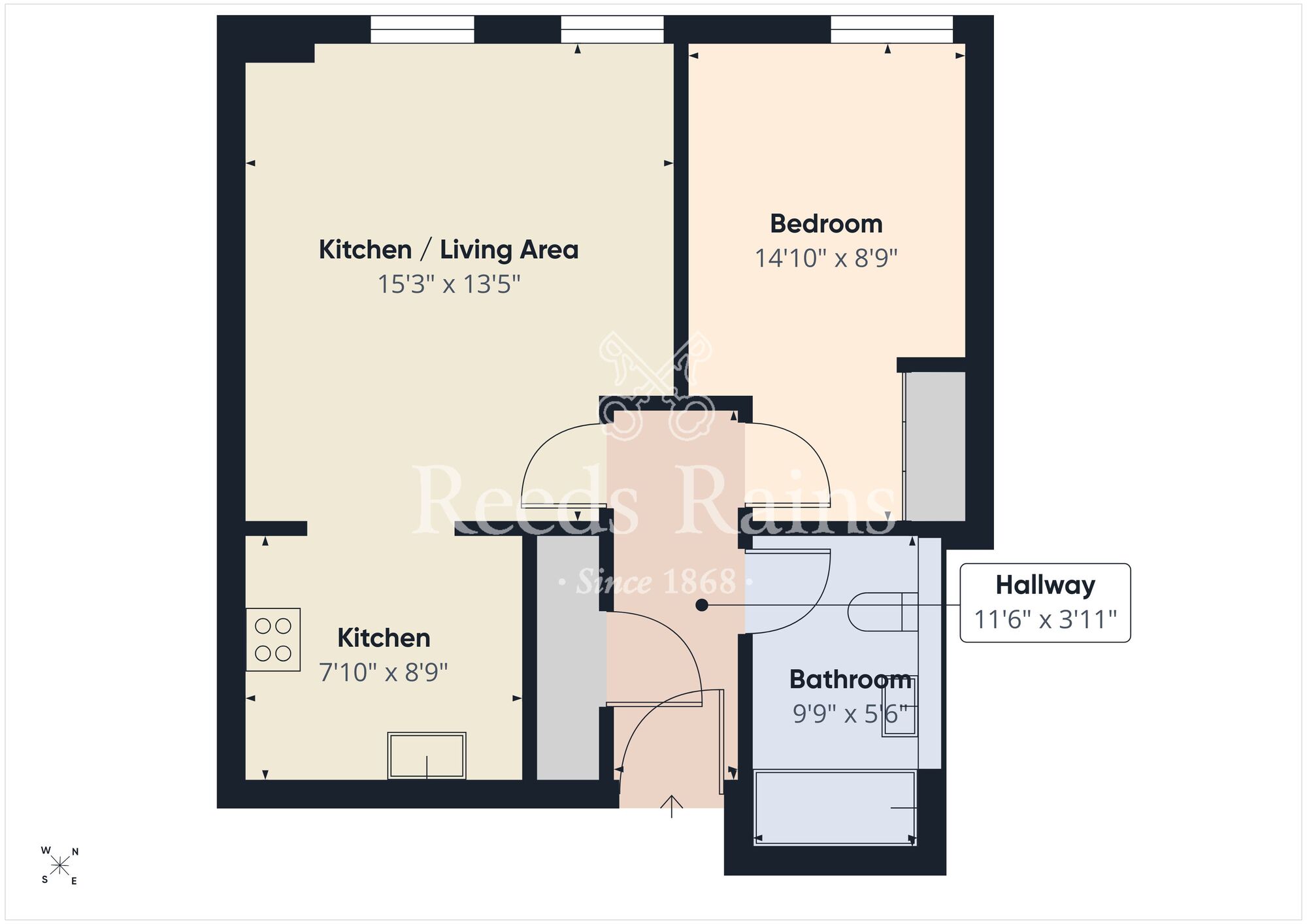 Floorplan of 1 bedroom Flat to rent, Ormeau Road, Belfast, BT7