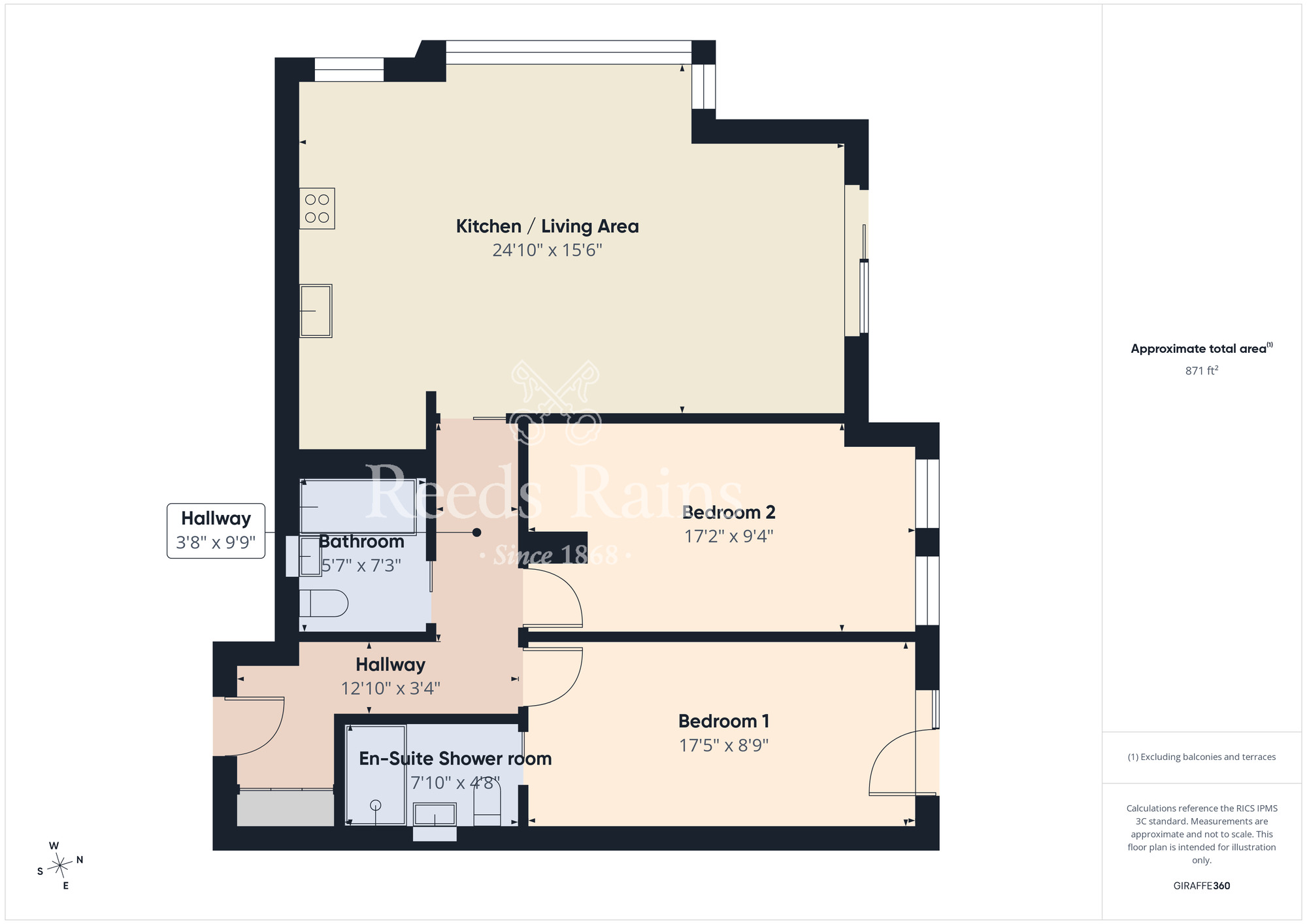 Floorplan of 2 bedroom Flat for sale, Ulster Street, Belfast, County Antrim, BT1
