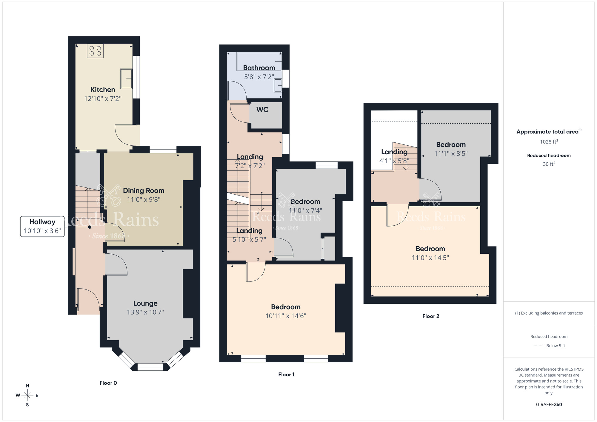 Floorplan of 4 bedroom Mid Terrace House for sale, Shaftesbury Avenue, Belfast, County Antrim, BT7