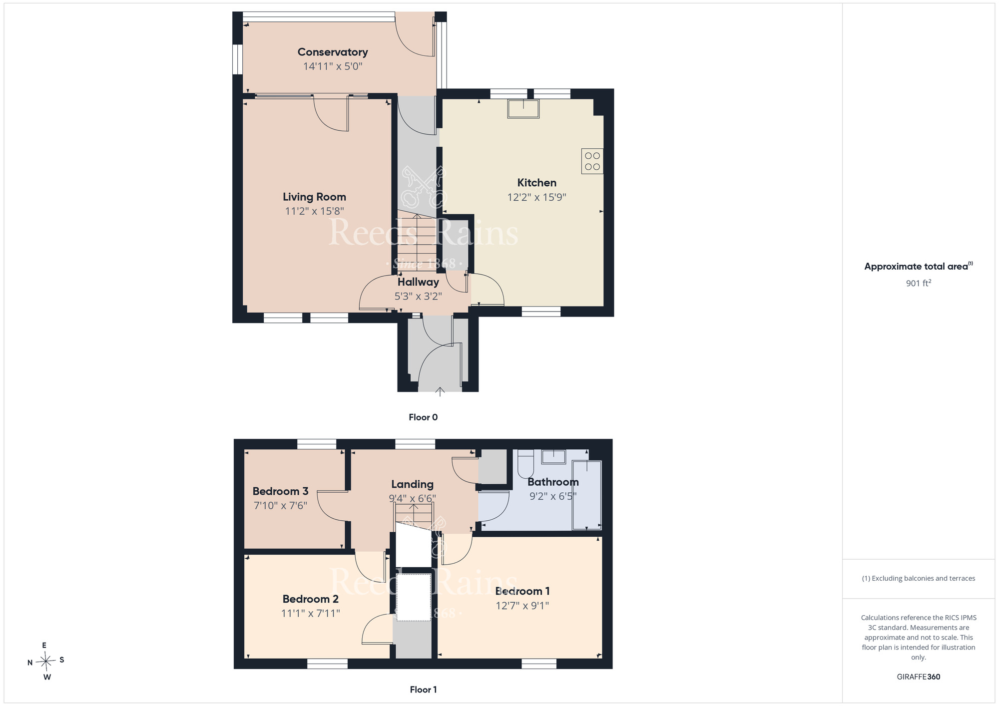 Floorplan of 3 bedroom Semi Detached House for sale, Bests Hill Court, Belfast, County Down, BT8