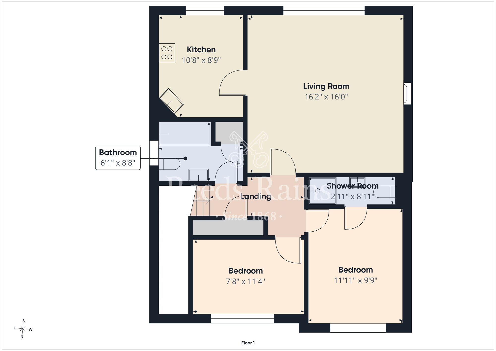 Floorplan of 2 bedroom Flat to rent, Aston Gardens, Off Belmont Church Road, Belfast, BT4