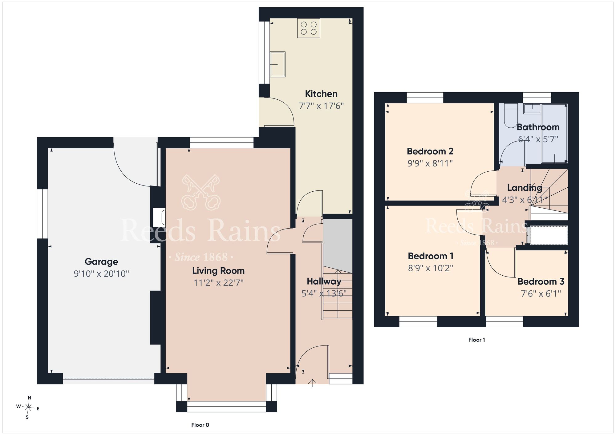 Floorplan of 3 bedroom Semi Detached House for sale, Loopland Park, Belfast, BT6