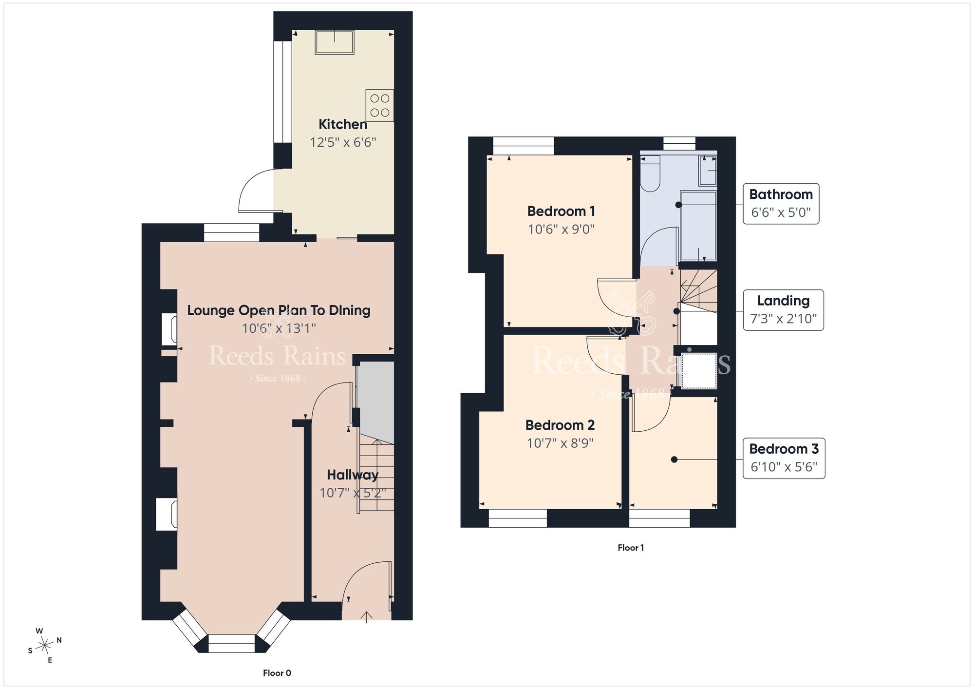 Floorplan of 3 bedroom Mid Terrace House for sale, Kimberley Street, Ormeau, Belfast, BT7
