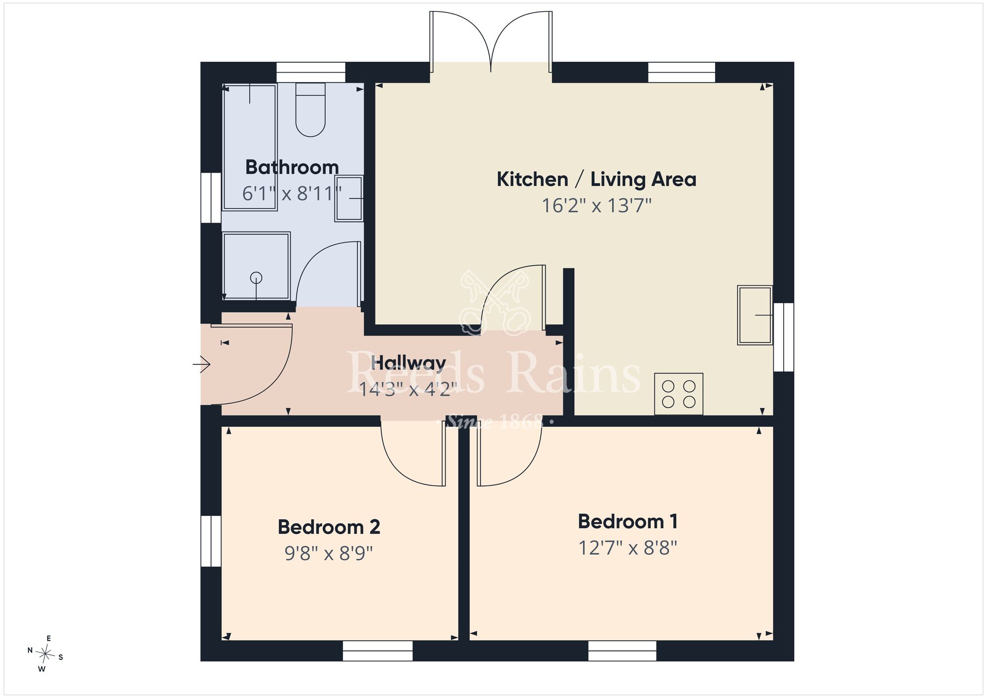 Floorplan of 2 bedroom Detached Bungalow to rent, Fort Manor, Dundonald, Belfast, BT16