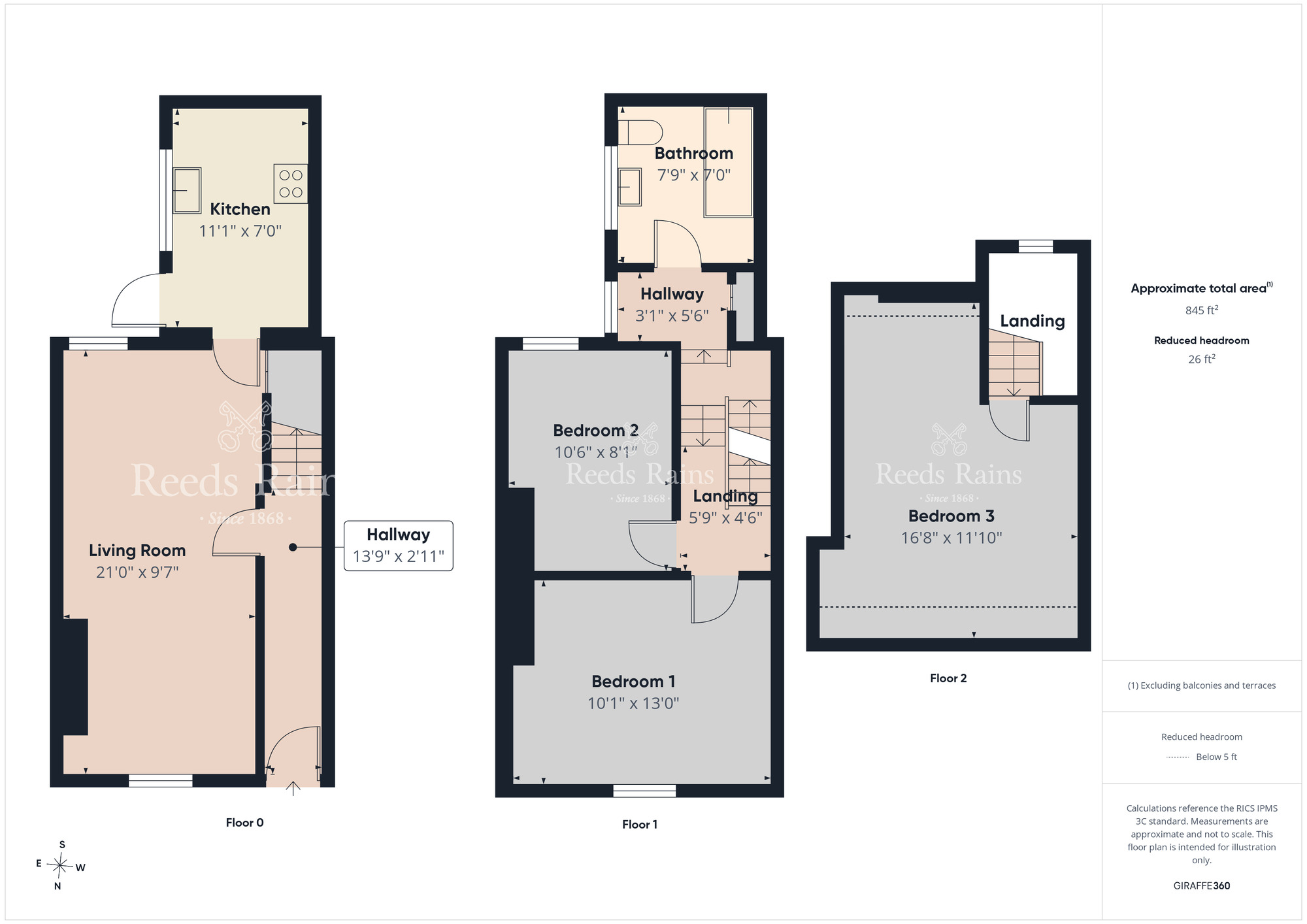 Floorplan of 3 bedroom Mid Terrace House for sale, Dunvegan Street, Belfast, County Antrim, BT6