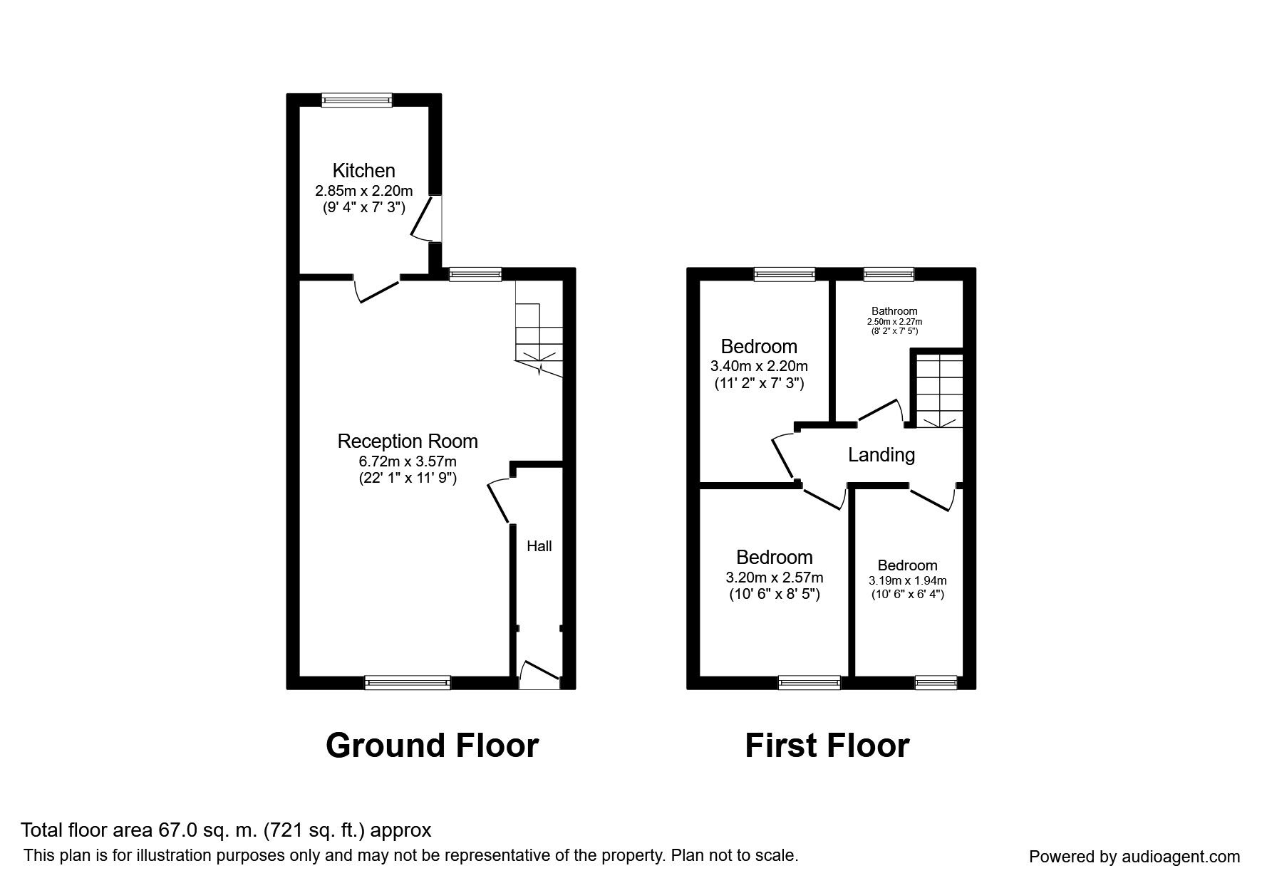 Floorplan of 3 bedroom  House to rent, Beresford Street, Blackpool, FY1