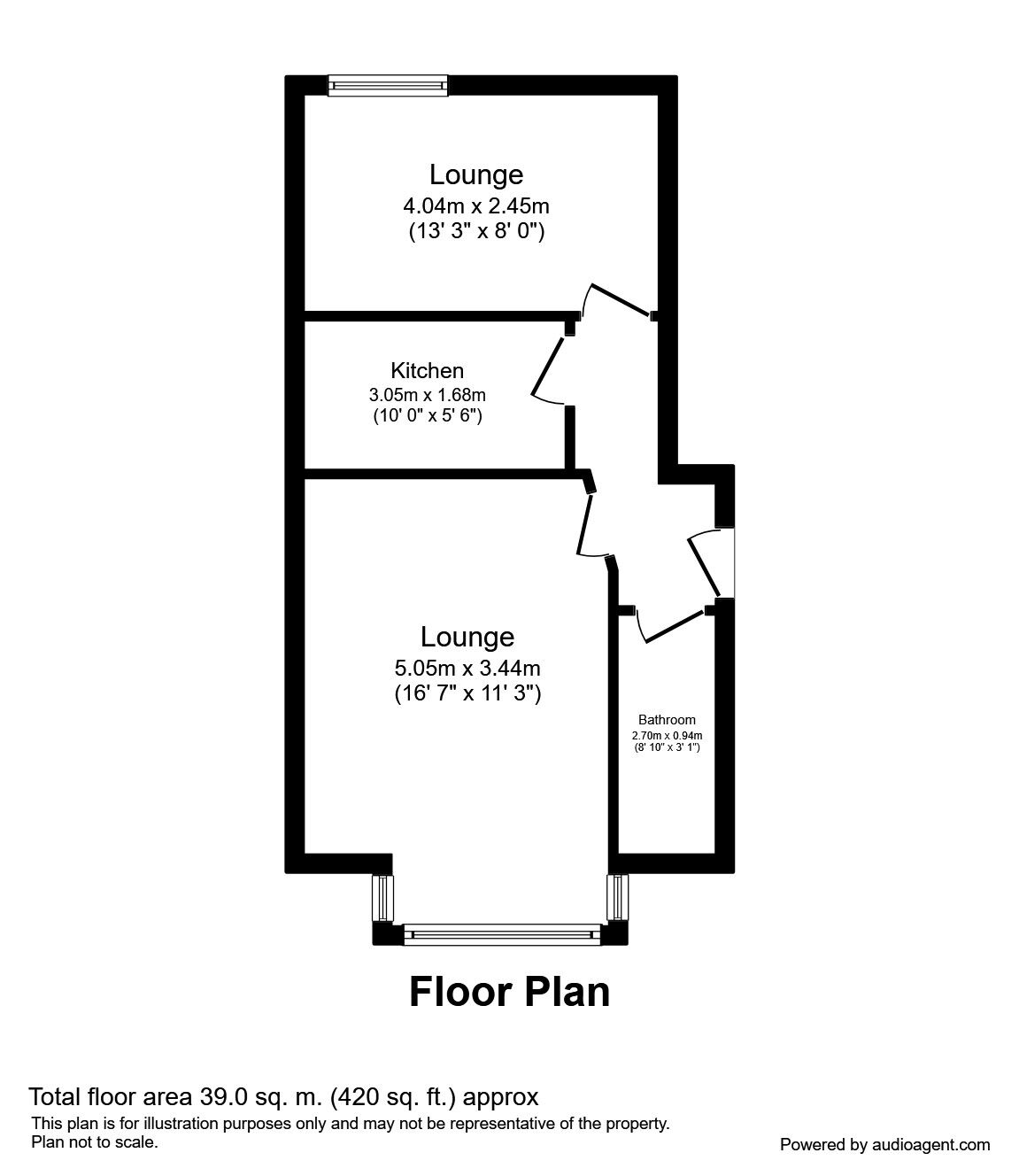 Floorplan of 1 bedroom  Flat to rent, Reads Avenue, Blackpool, FY1