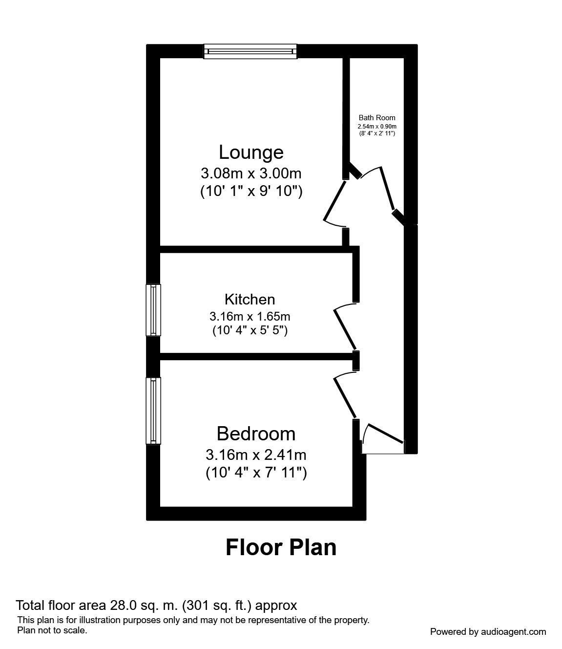 Floorplan of 1 bedroom Flat to rent, Reads Avenue, Blackpool, FY1
