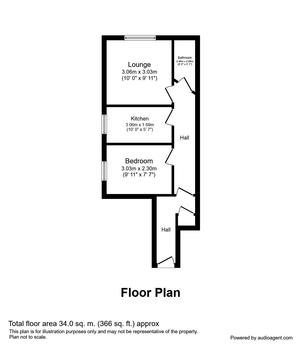 Floorplan of 1 bedroom  Flat to rent, Reads Avenue, Blackpool, FY1