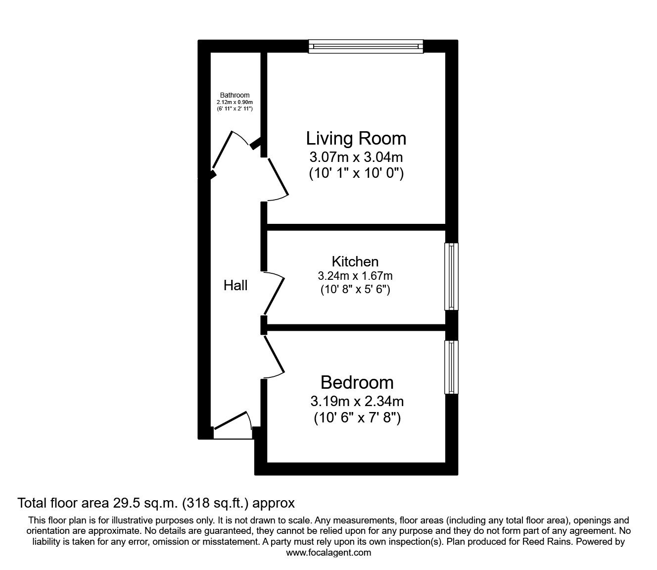 Floorplan of 1 bedroom  Flat to rent, Reads Avenue, Blackpool, FY1
