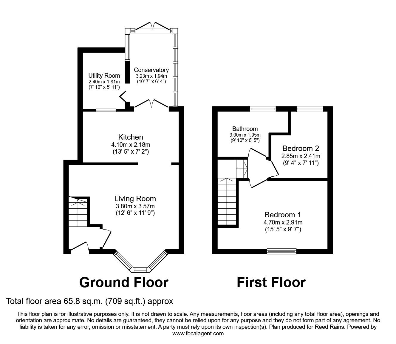 Floorplan of 2 bedroom House to rent, Joyce Avenue, Blackpool, Lancashire, FY4