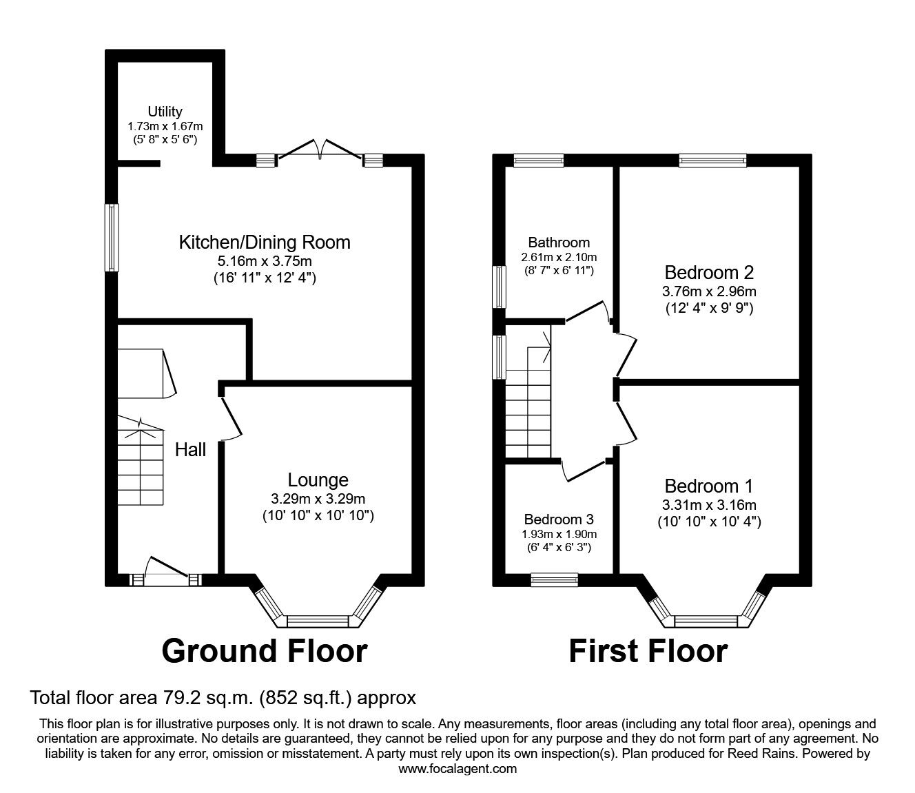 Floorplan of 3 bedroom Semi Detached House to rent, Weymouth Road, Blackpool, Lancashire, FY3