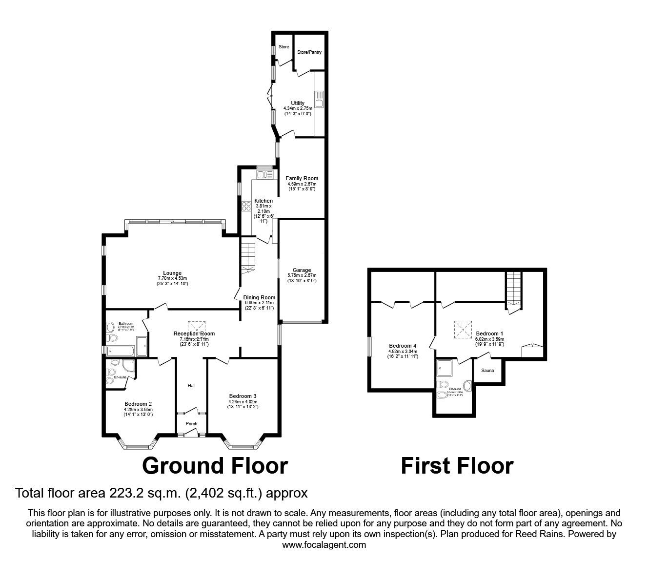 Floorplan of 3 bedroom Detached Bungalow for sale, Milton Avenue, Blackpool, Lancashire, FY3