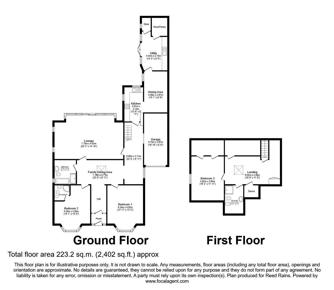Floorplan of 3 bedroom Detached Bungalow for sale, Milton Avenue, Blackpool, Lancashire, FY3