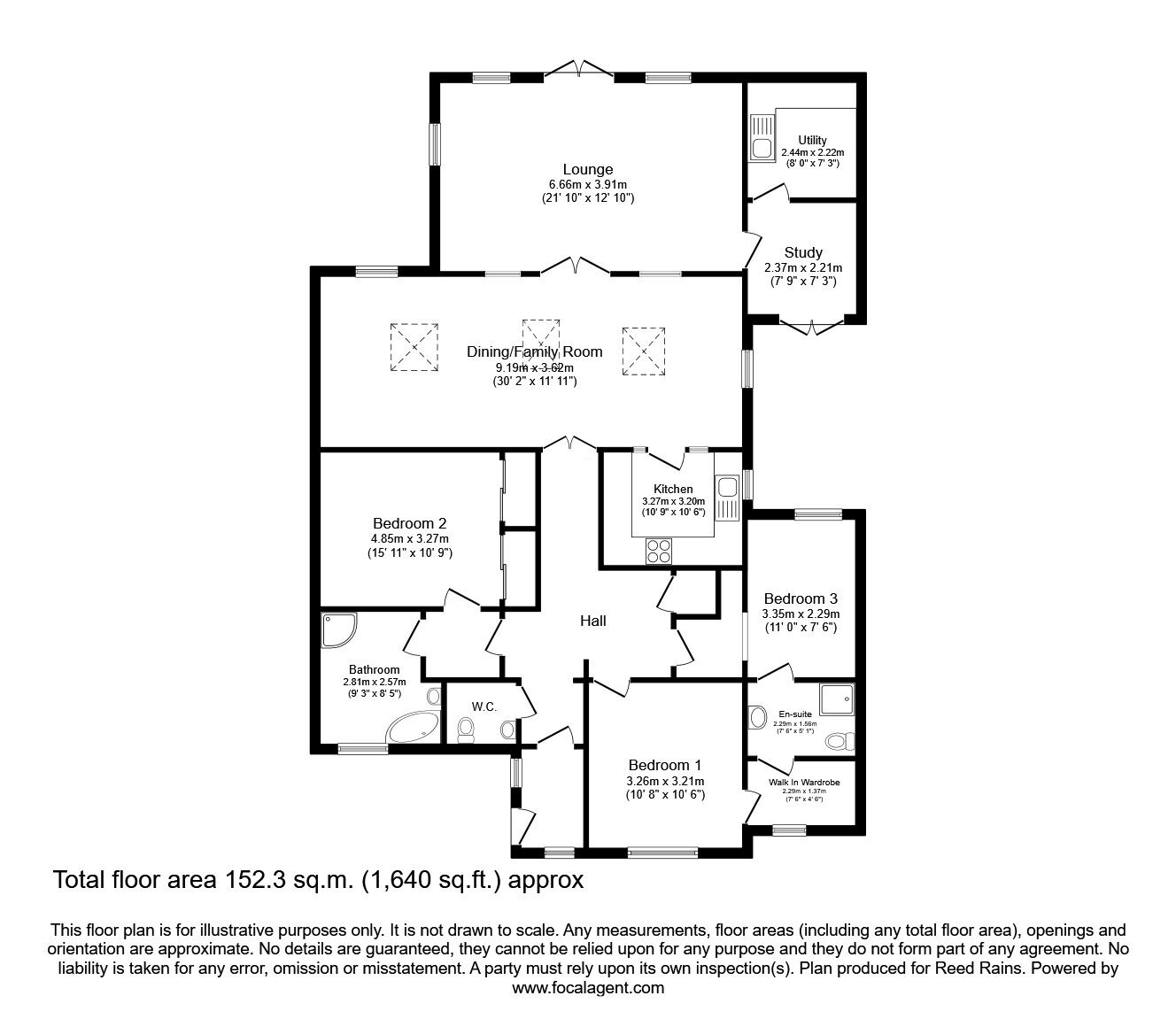 Floorplan of 3 bedroom Detached Bungalow for sale, Jellicoe Close, Lytham St. Annes, Lancashire, FY8