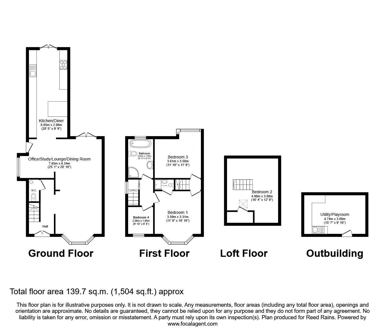 Floorplan of 4 bedroom Semi Detached House for sale, Napier Avenue, Blackpool, Lancashire, FY4