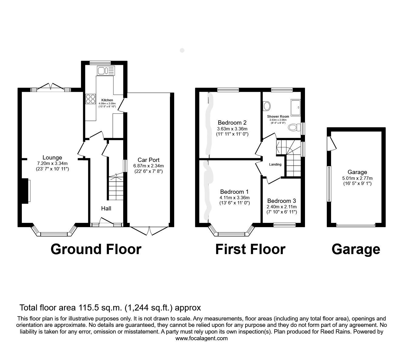 Floorplan of 3 bedroom Semi Detached House for sale, Longridge Avenue, Blackpool, Lancashire, FY4
