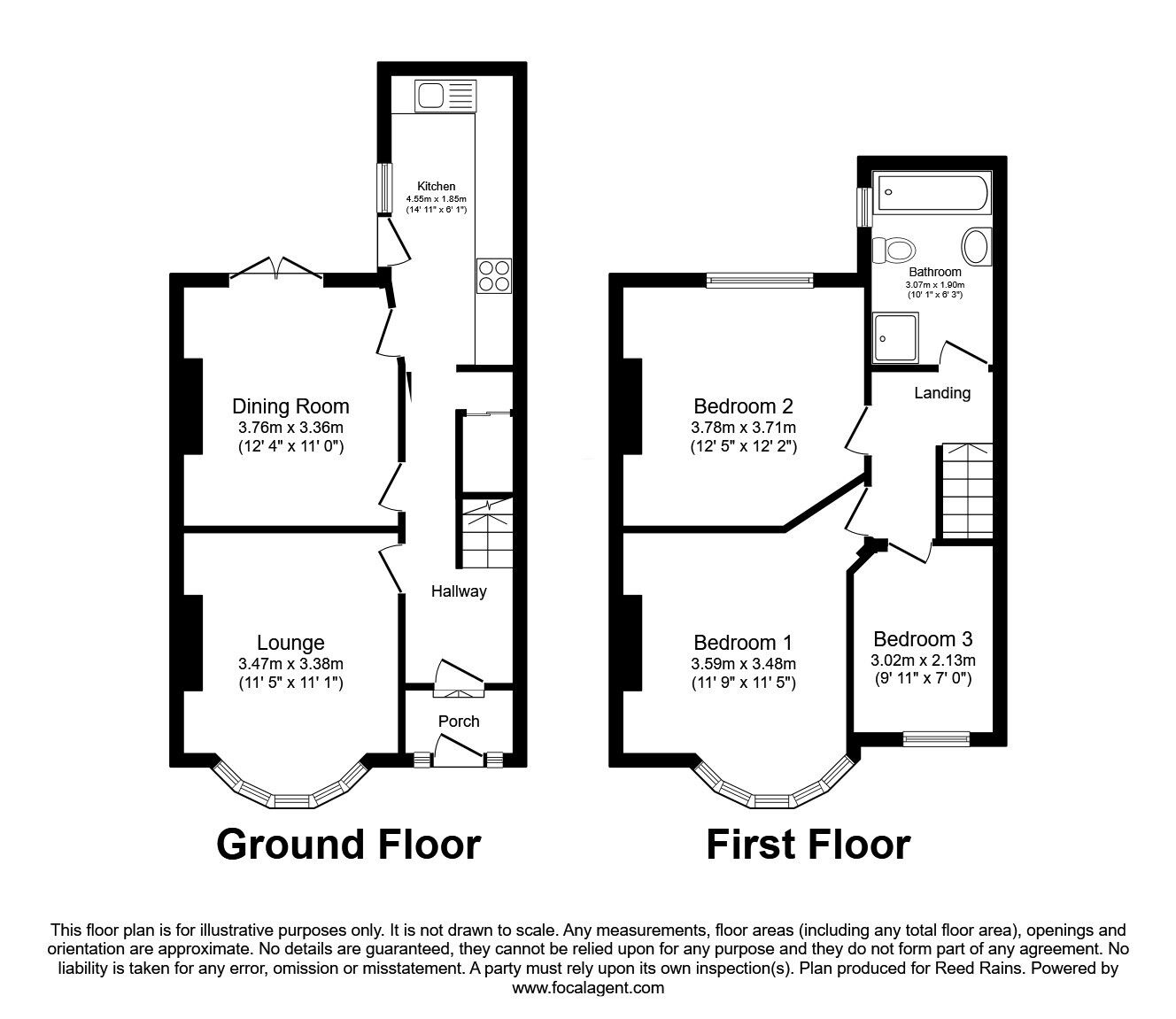 Floorplan of 3 bedroom Mid Terrace House for sale, Hemingway, Blackpool, Lancashire, FY4
