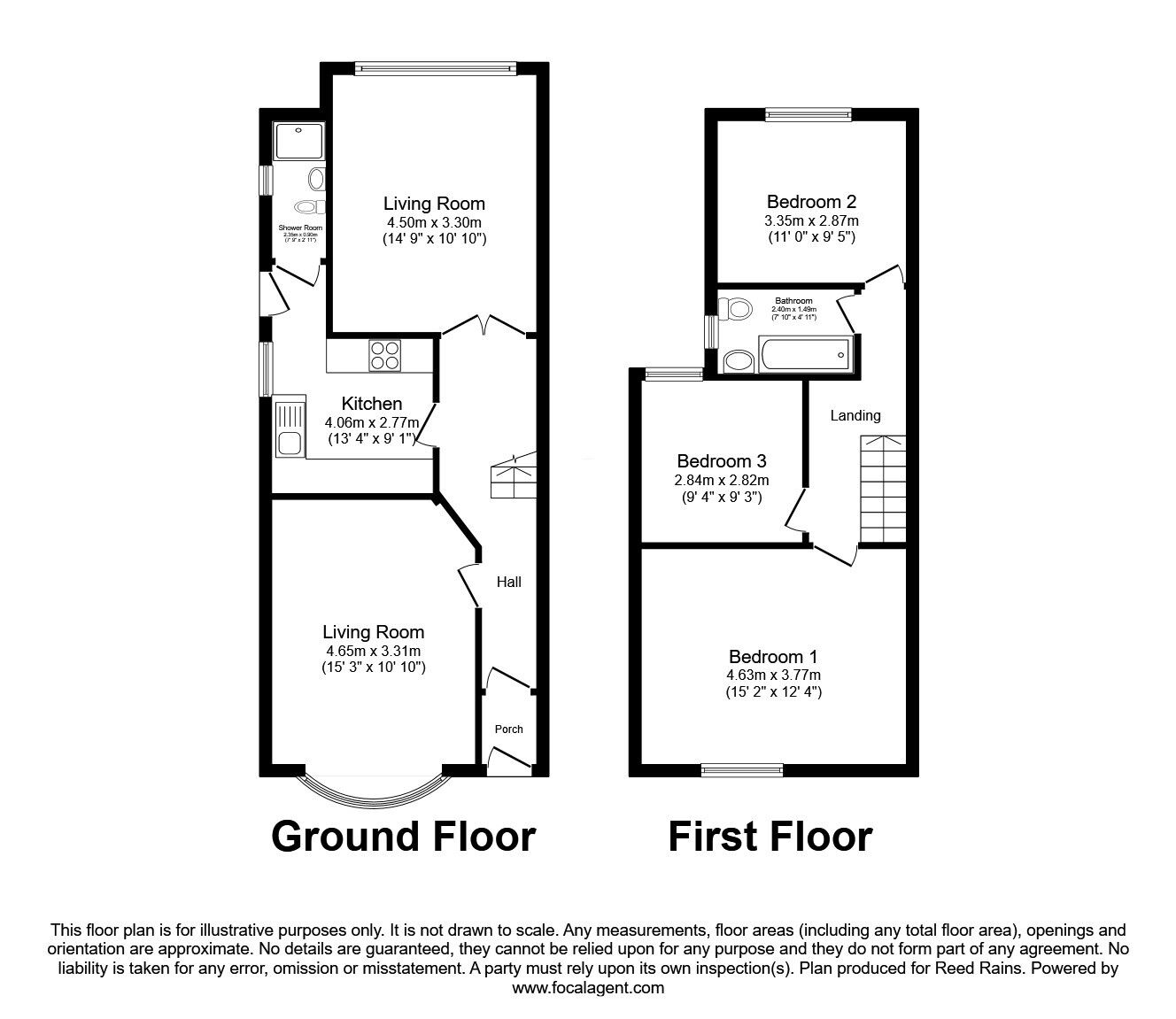 Floorplan of 3 bedroom Semi Detached House for sale, Hazel Grove, Blackpool, Lancashire, FY3